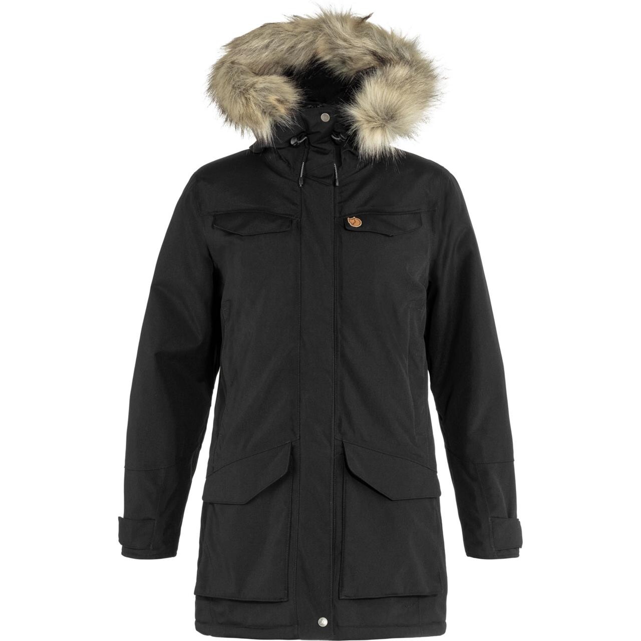 Fjallraven Womens Nuuk Parka Sort Black 550 Large Sort  XX-large