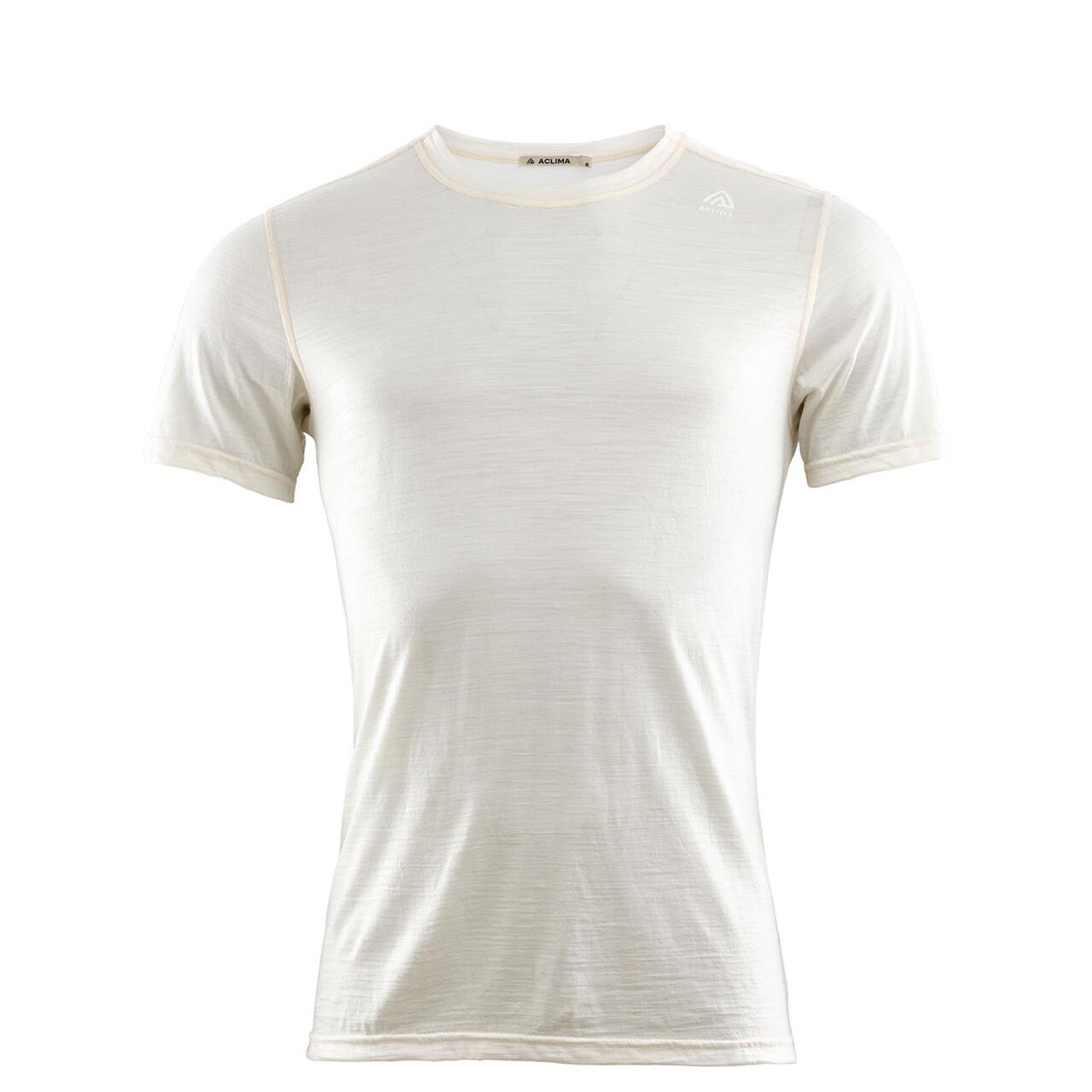 Aclima Mens Lightwool Undershirt Tee Hvid Nature Large Hvid  XX-large