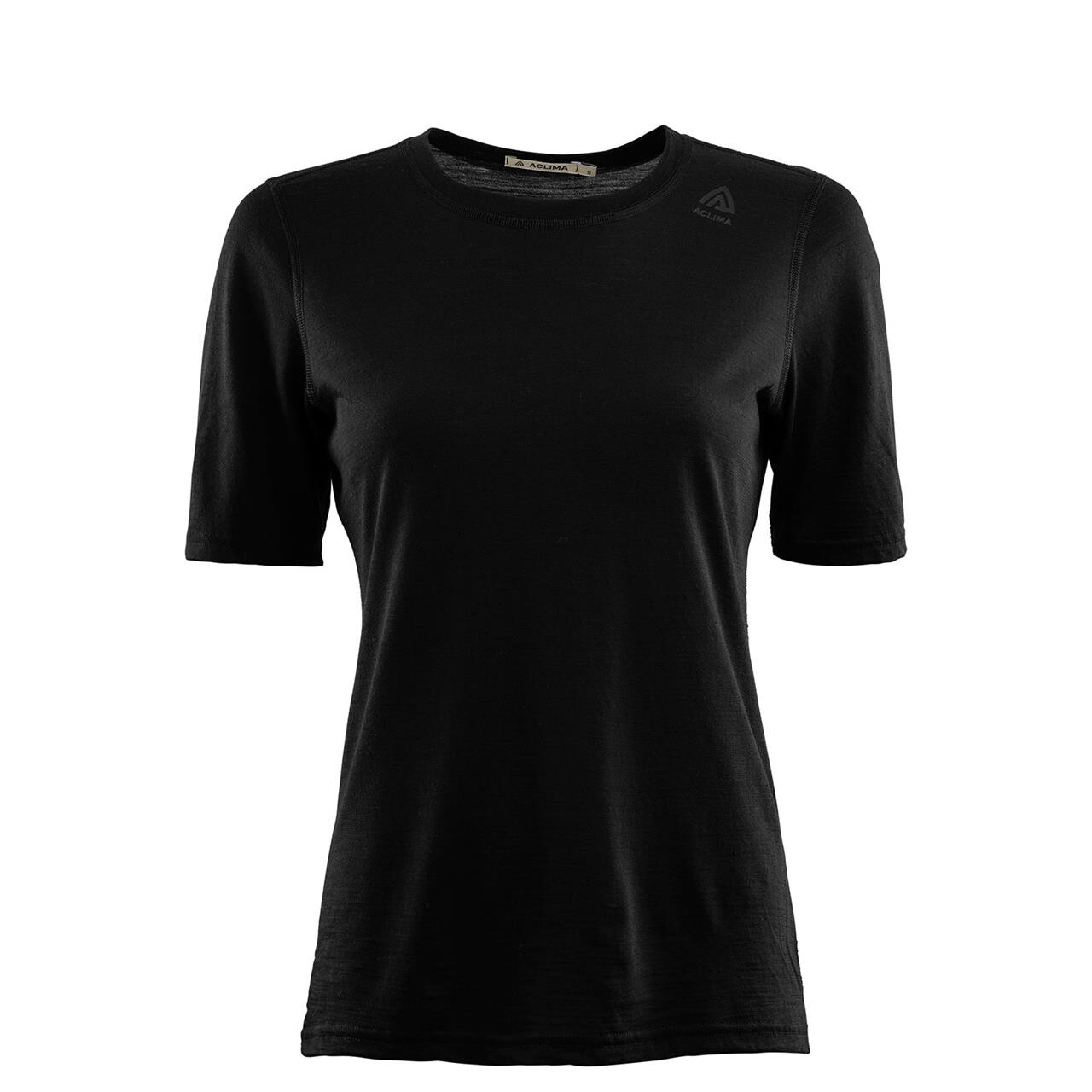 Aclima Womens Lightwool Undershirt Tee Sort Jet Black Xxx Large Sort  XXX-large