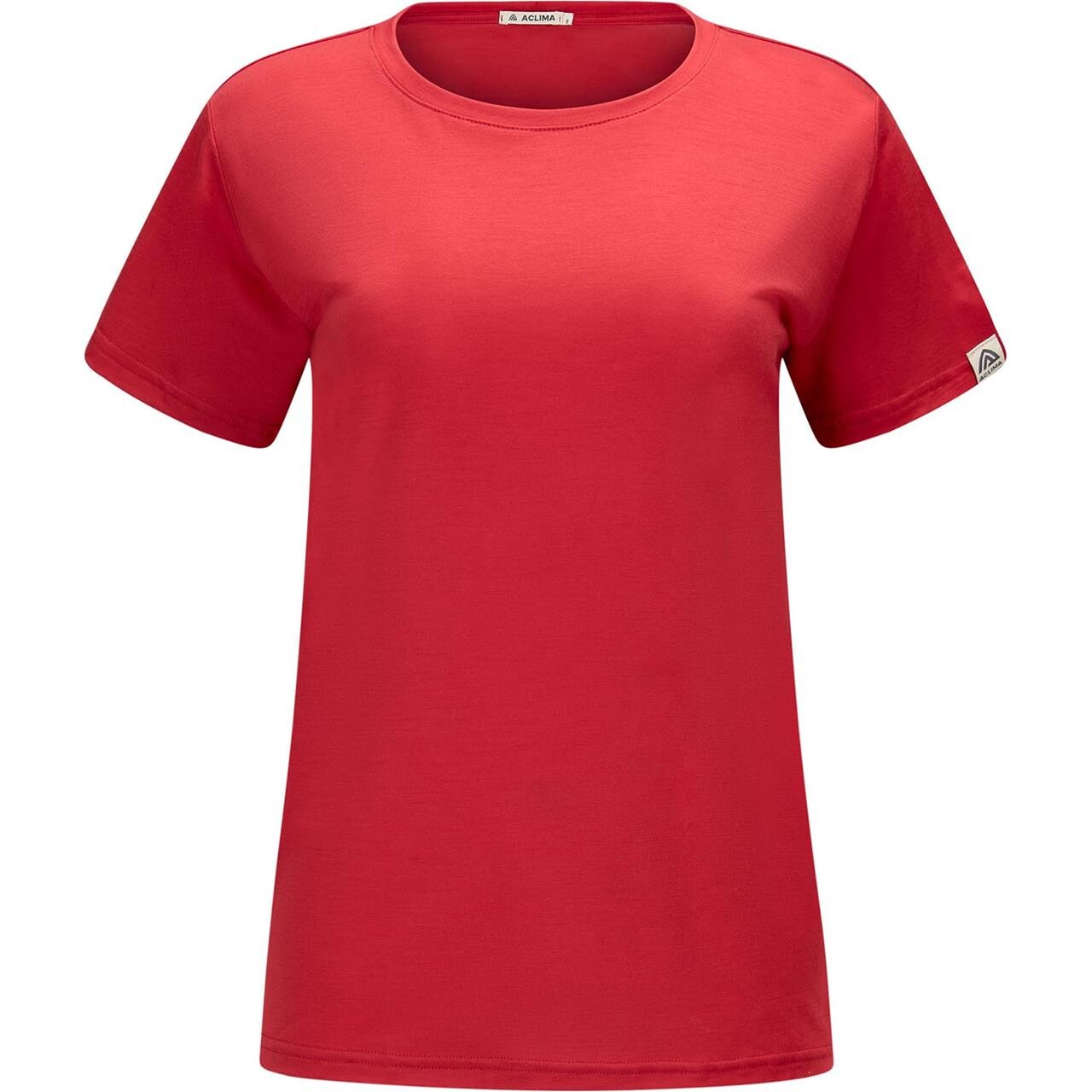 Aclima Womens Lightwool Classic Tee Rød Barbados Cherry Large Rød (BARBADOS C  XX-large