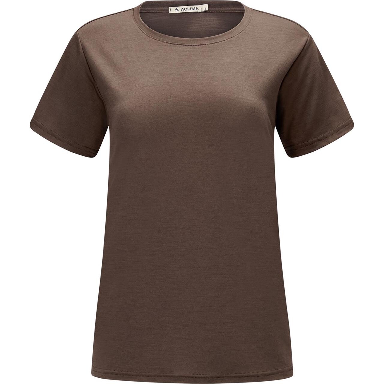 Aclima Womens Lightwool Classic Tee Brun Dark Earth Large Brun (DARK EART  X-large