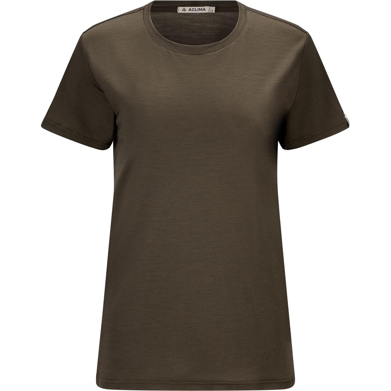Aclima Womens Lightwool Classic Tee Grøn Tarmac Large Grøn  XX-large