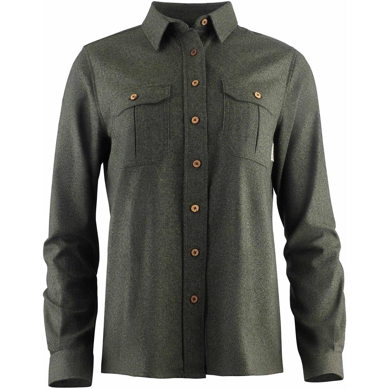 Aclima Womens Leisurewool Reborn Shirt Grøn Green Granite Large Grøn  X-large