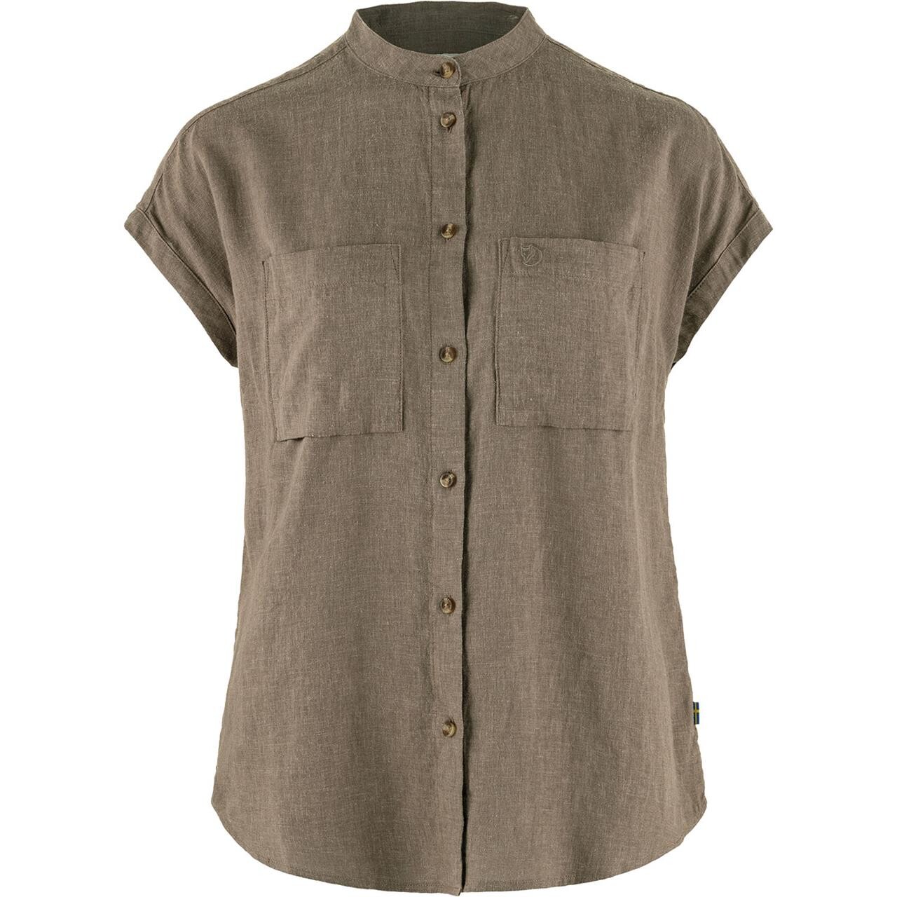 Fjallraven Womens Vik Hemp Shirt Brun Suede Brown 244 Large Brun (SUEDE BRO  X-large