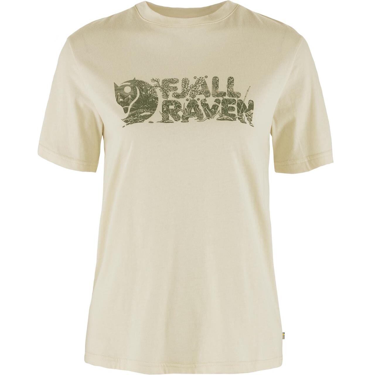 Fjallraven Womens Lush Logo Shirt Hvid Chalk White 113 Large Hvid  X-large