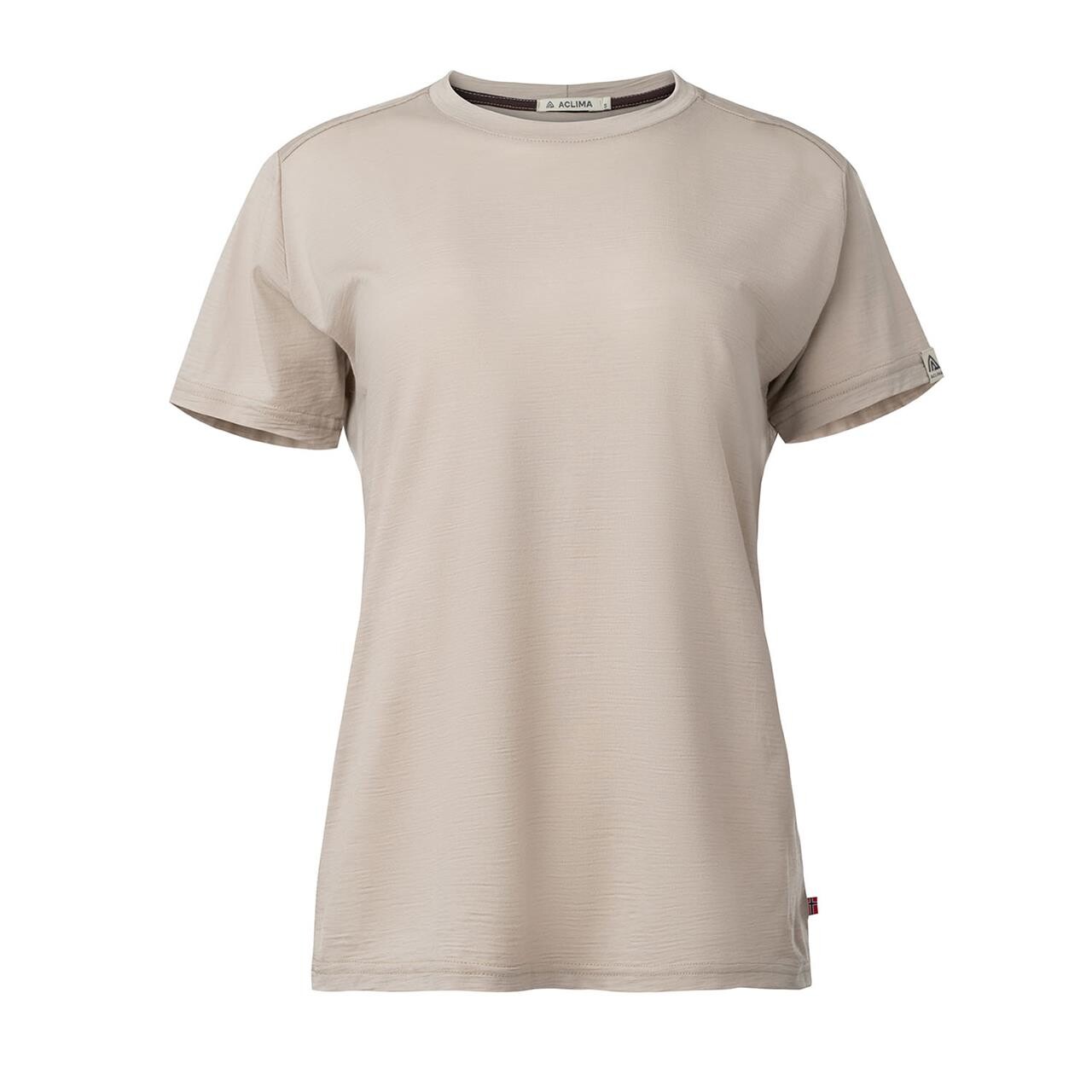 Aclima Womens Lightwool 180 Classic Tee Beige Simply Taupe Large Beige (SIMPLY T  XX-large