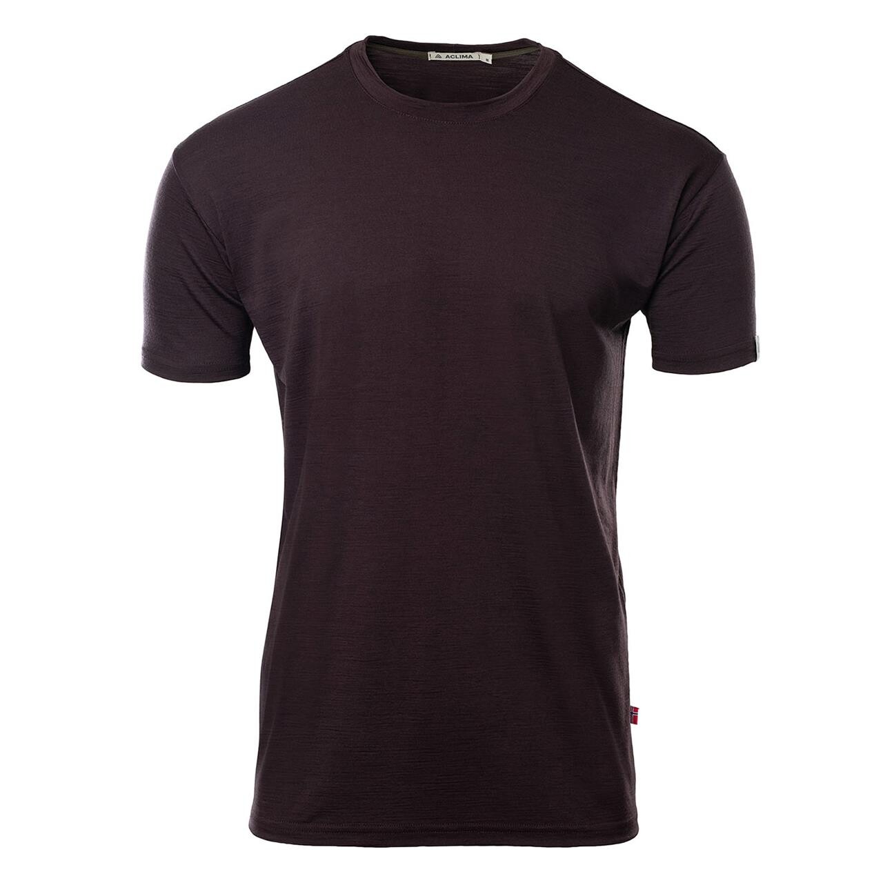 Aclima Mens Lightwool 180 Classic Tee Lilla Chocolate Plum Large Lilla (CHOCOLAT  XX-large
