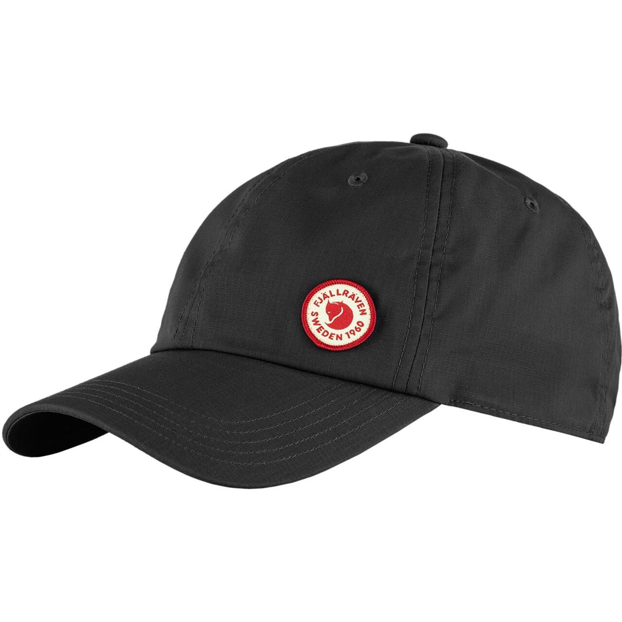 Fjallraven Logo Cap Sort Black 550 Large Large Sort  Large/x-large