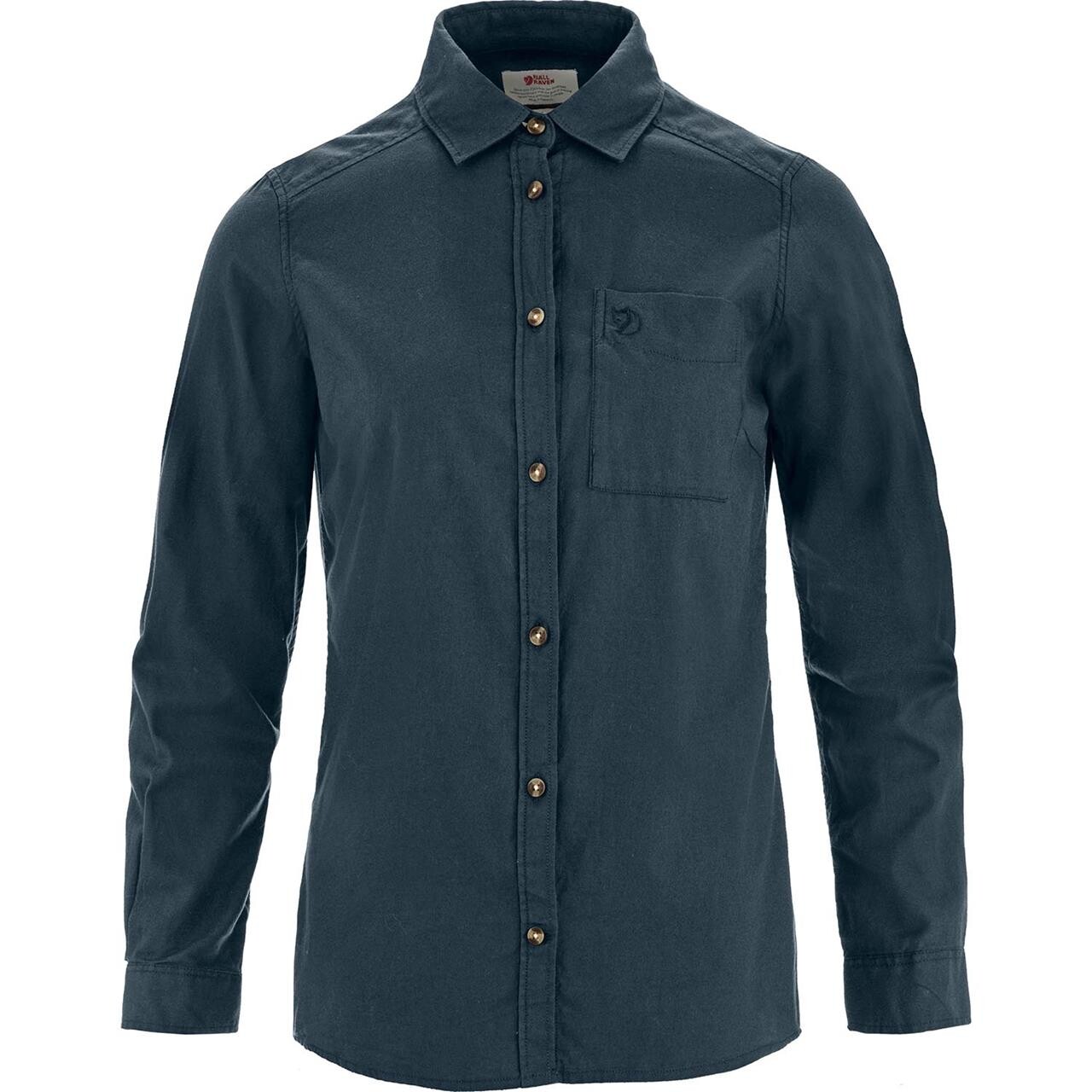 Fjallraven Womens Vik Lite Flannel Shirt Blå Navy 560 Large Blå (NAVY/560)  X-large