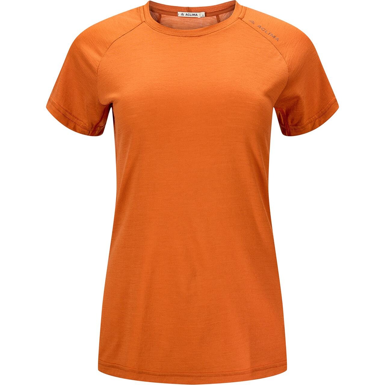 Aclima Womens Lightwool 140 Trail Tee Orange Apricot Orange Large Orange (APRICOT  XX-large