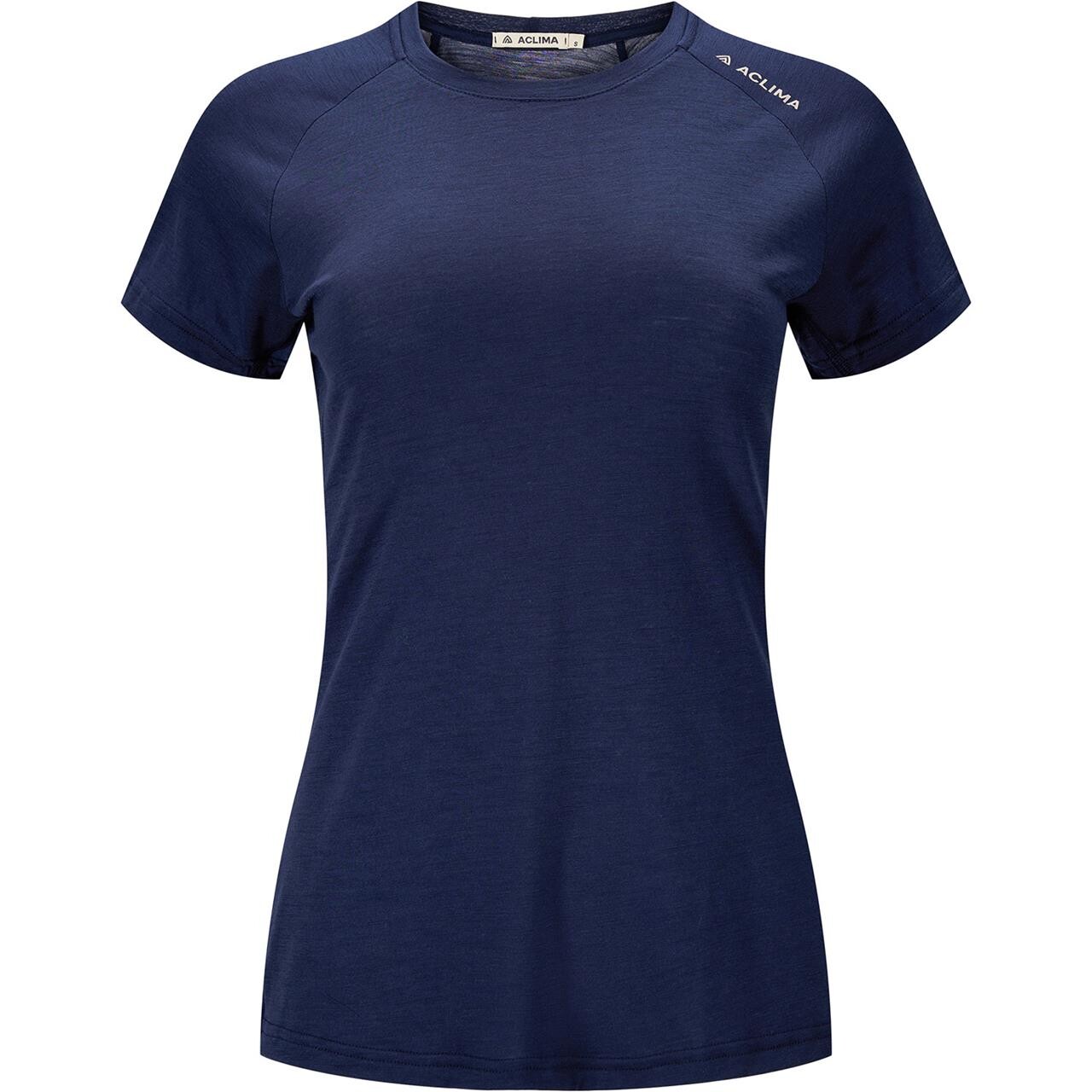 Aclima Womens Lightwool 140 Trail Tee Blå Navy Blazer Large Blå (NAVY BLAZE  XX-large