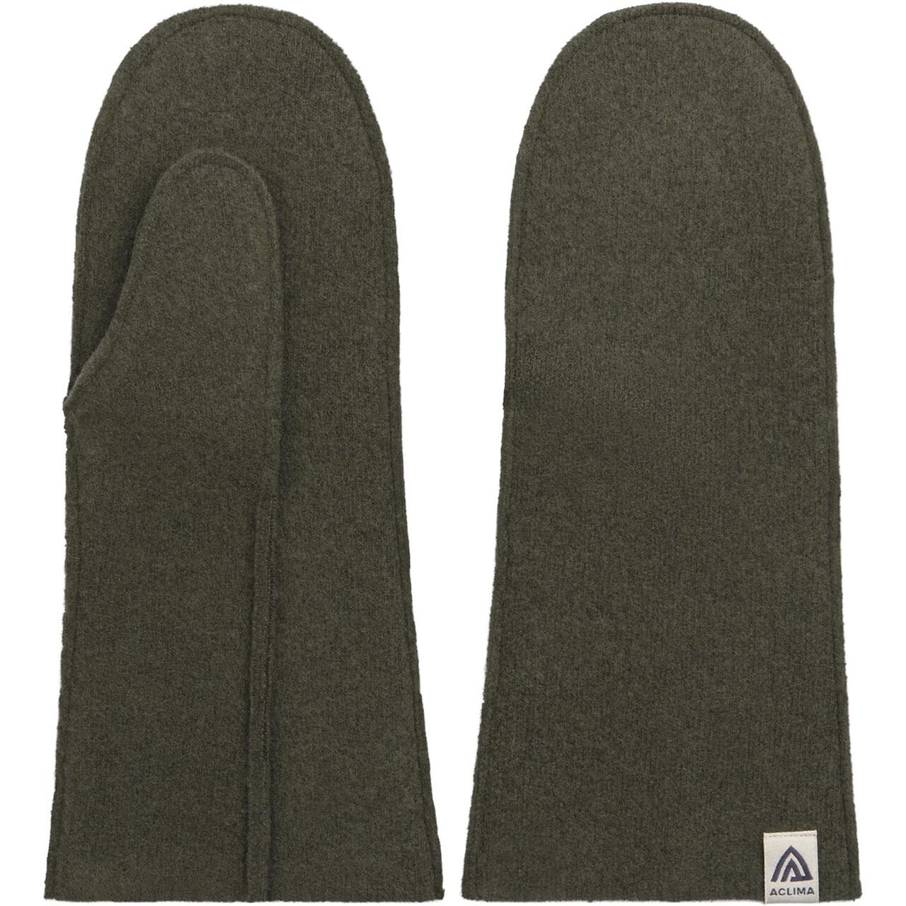 Aclima Reborn Felted Mittens Grøn Forest Melange Large Grøn  XX-large