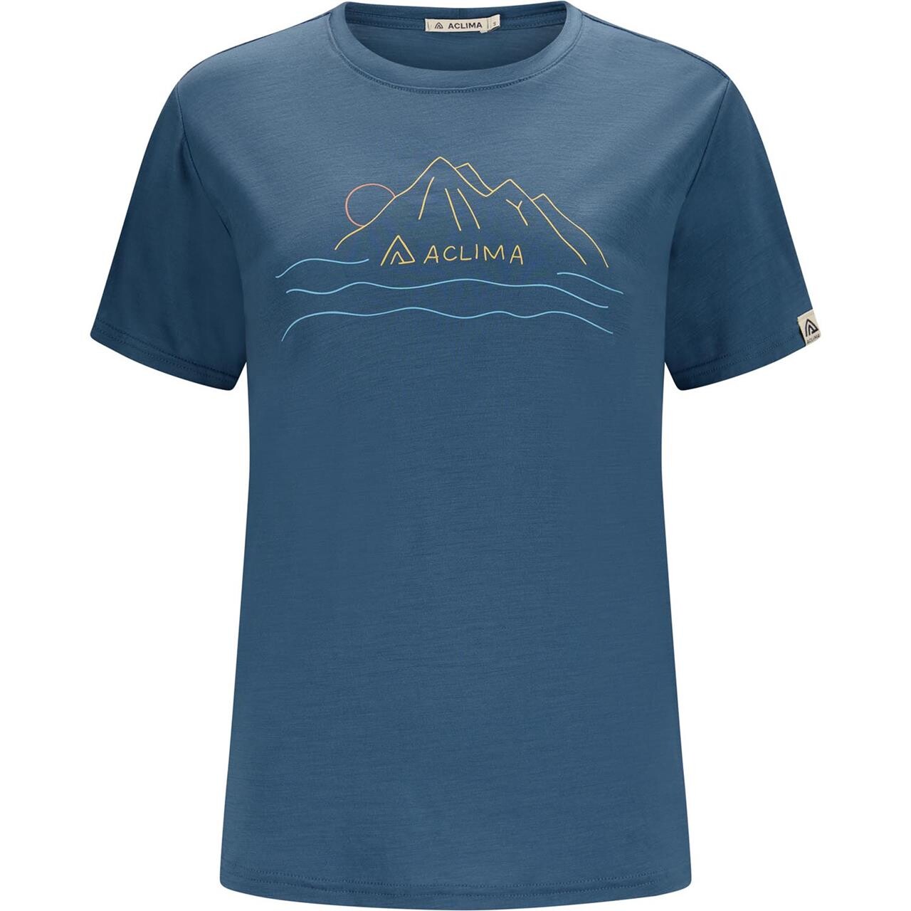 Aclima Womens Lightwool 140 Tee Sunset Blå Blue Fusion Large Blå (BLUE FUSIO  X-large