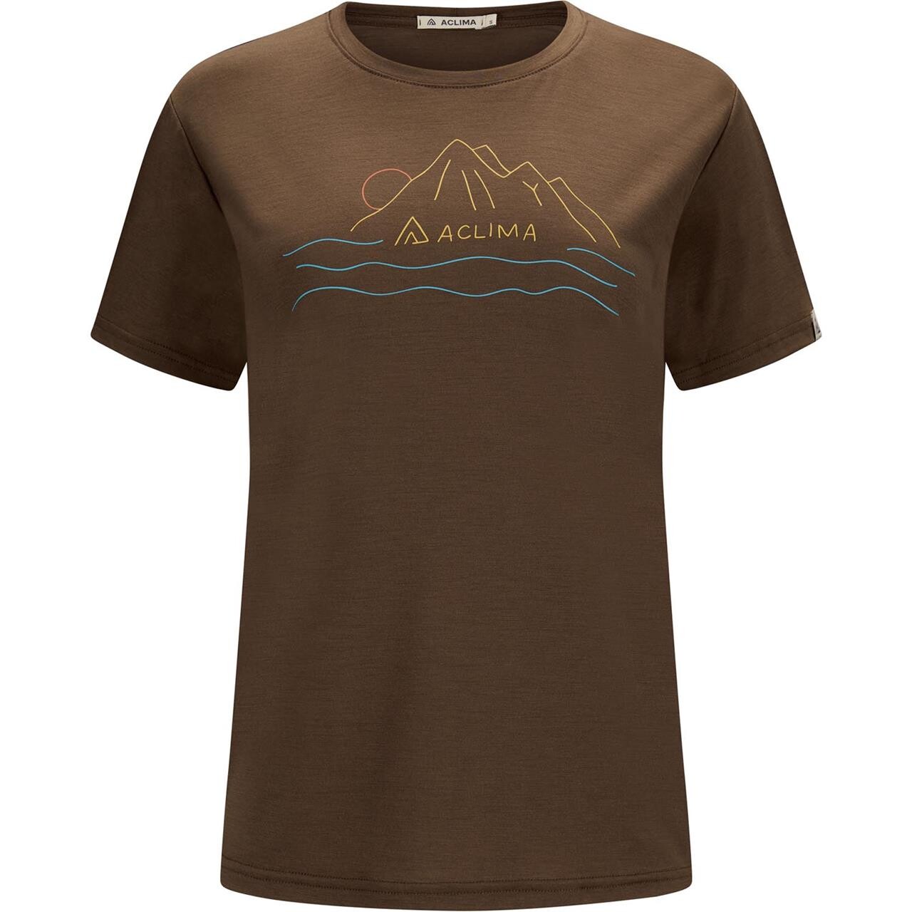 Aclima Womens Lightwool 140 Tee Sunset Brun Dark Earth Large Brun (DARK EART  XX-large
