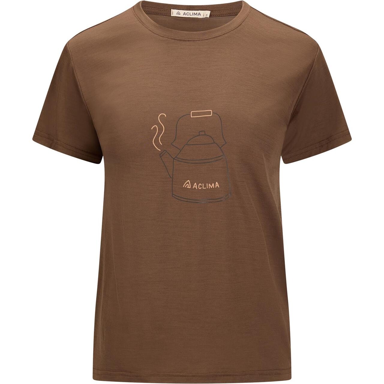 Aclima Womens Lightwool 140 Tee Kettle Brun Dark Earth Large Brun (DARK EART  XX-large