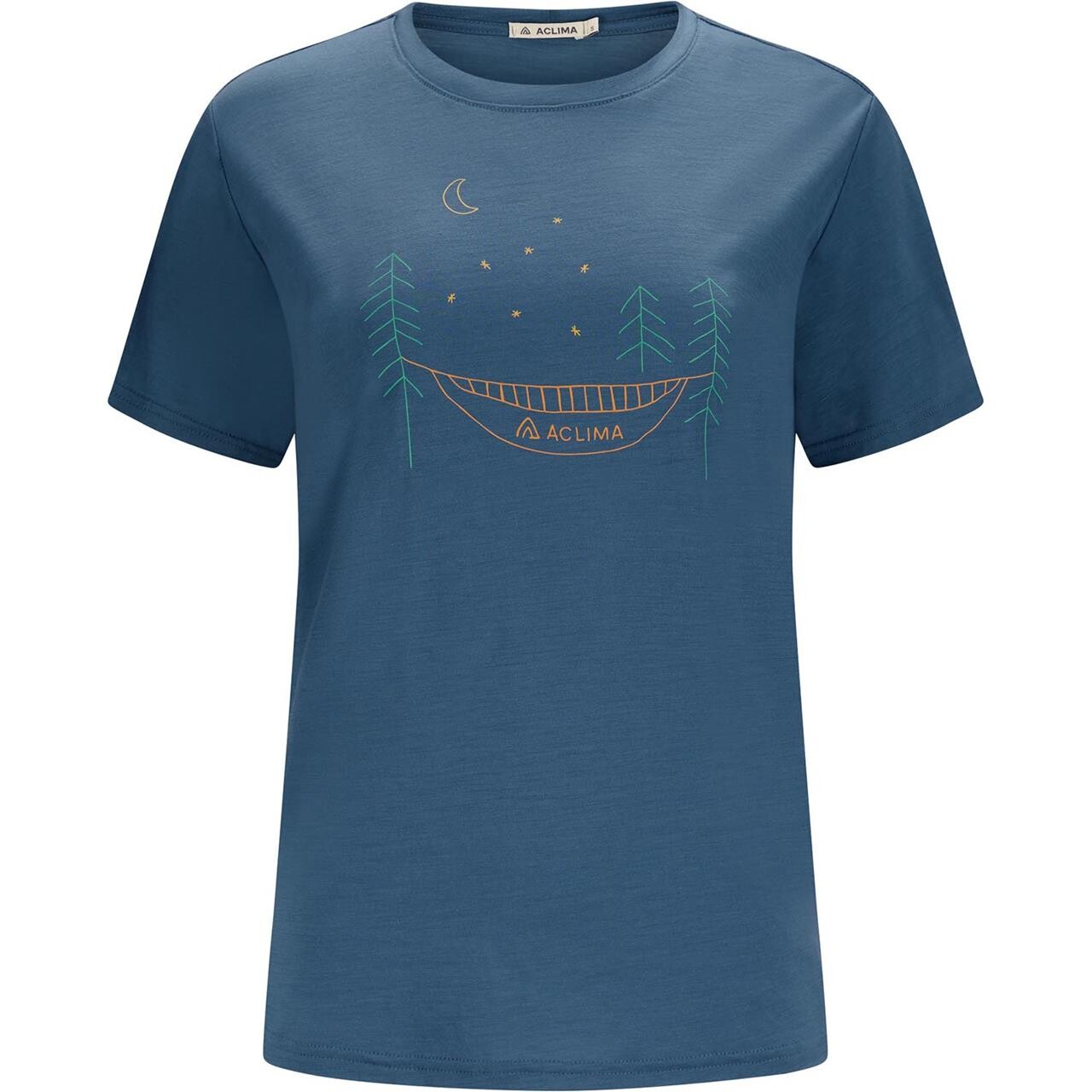 Aclima Womens Lightwool 140 Tee Forest Blå Blue Fusion Large Blå (BLUE FUSIO  X-large