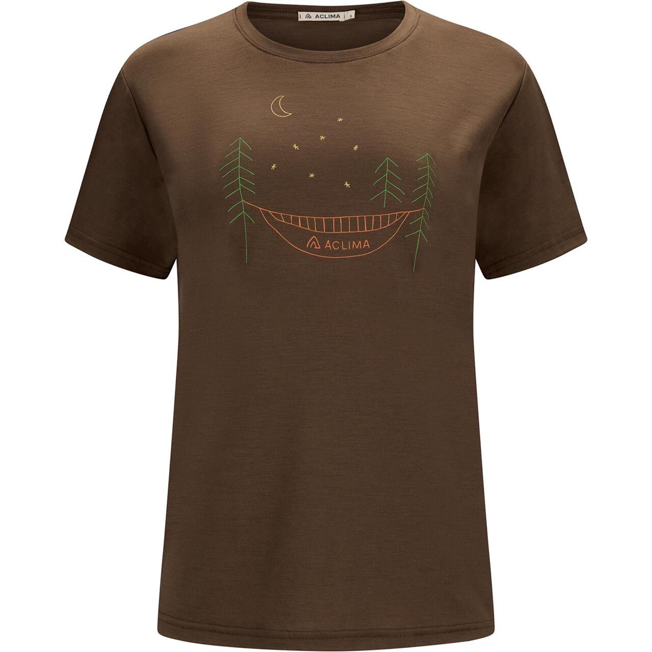 Aclima Womens Lightwool 140 Tee Forest Brun Dark Earth Large Brun (DARK EART  XX-large