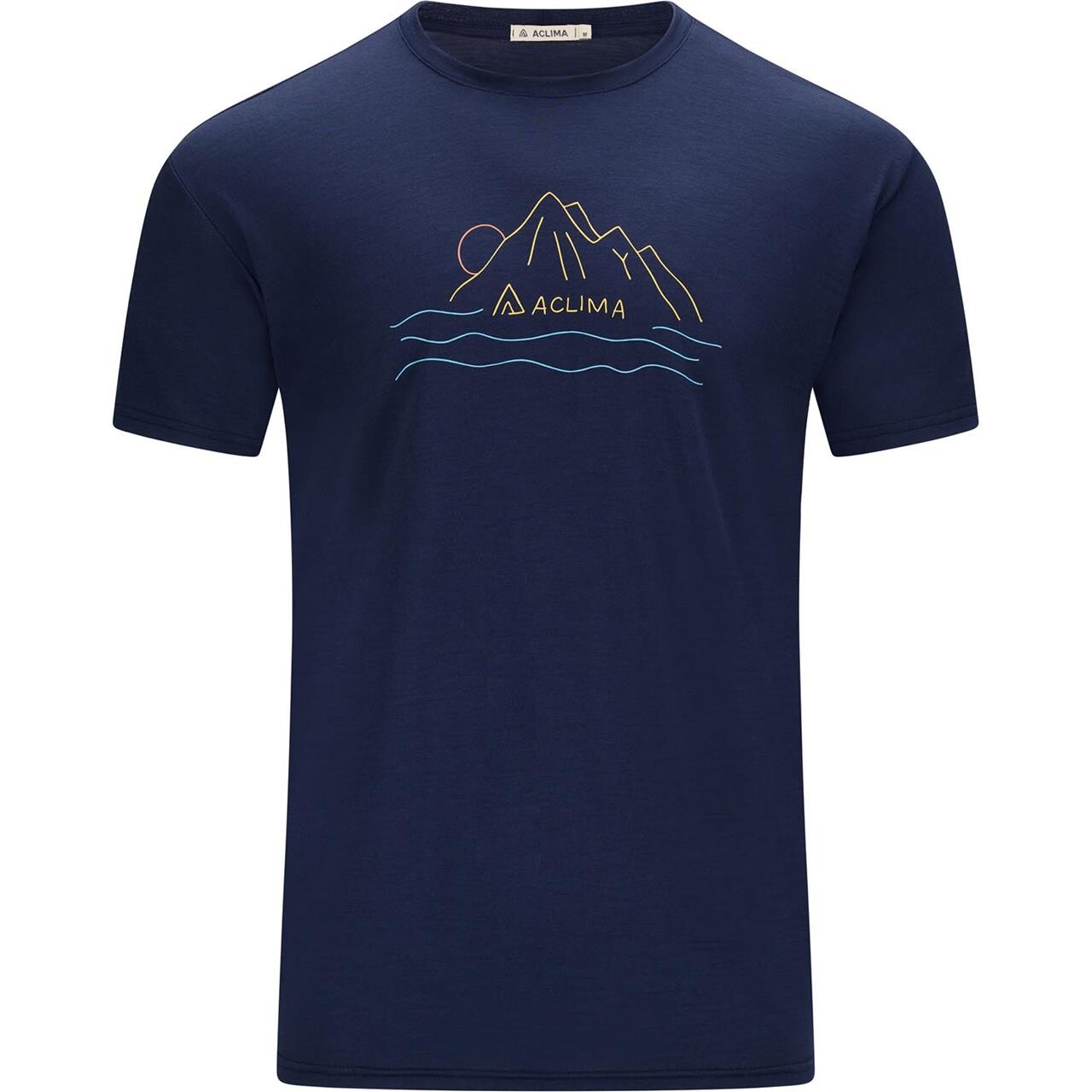 Aclima Mens Lightwool 140 Tee Sunset Blå Navy Blazer Large Blå (NAVY BLAZE  XX-large