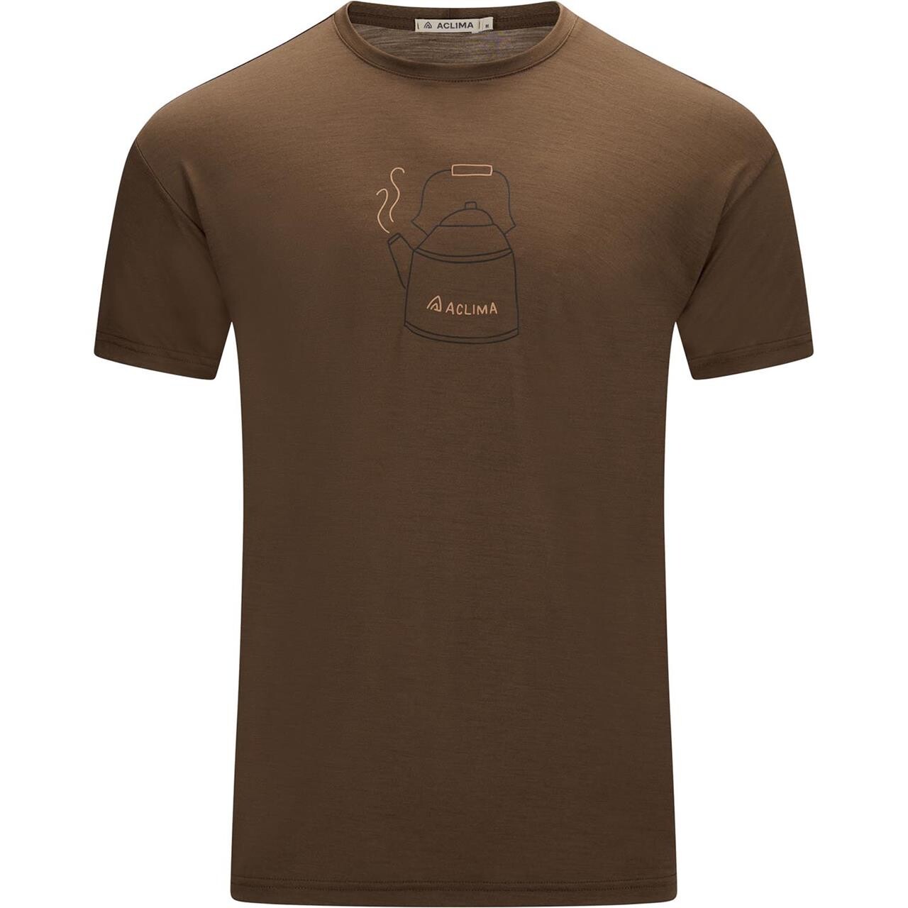 Aclima Mens Lightwool 140 Tee Kettle Brun Dark Earth Large Brun (DARK EART  XX-large