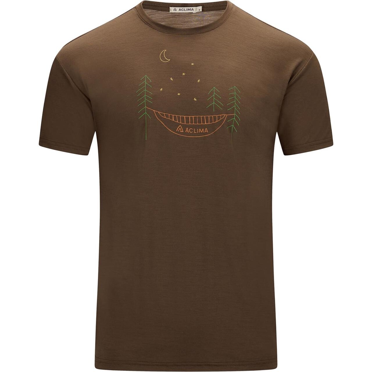 Aclima Mens Lightwool 140 Tee Forest Brun Dark Earth Large Brun (DARK EART  XX-large