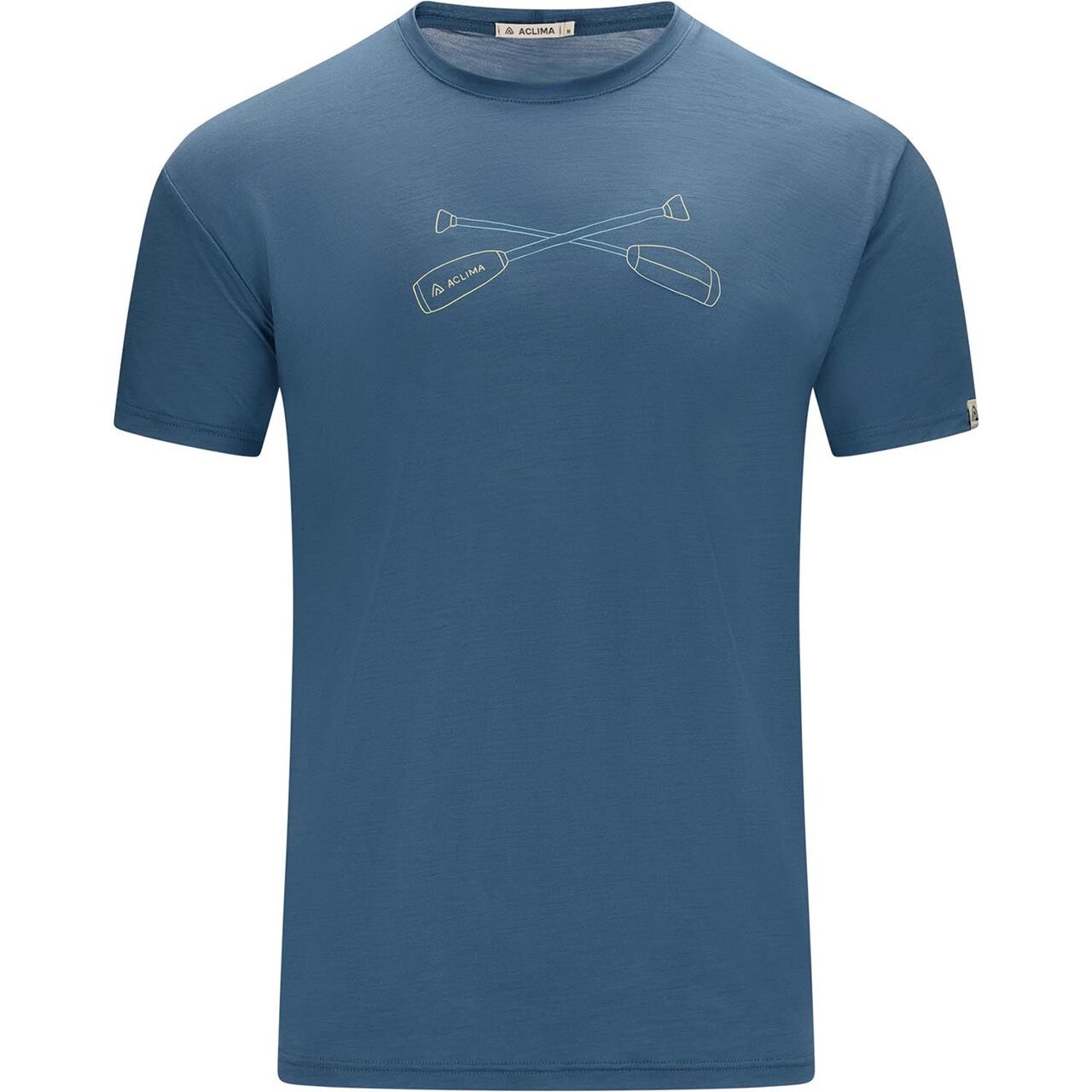 Aclima Mens Lightwool 140 Tee Oars Blå Blue Fusion Large Blå (BLUE FUSIO  XX-large