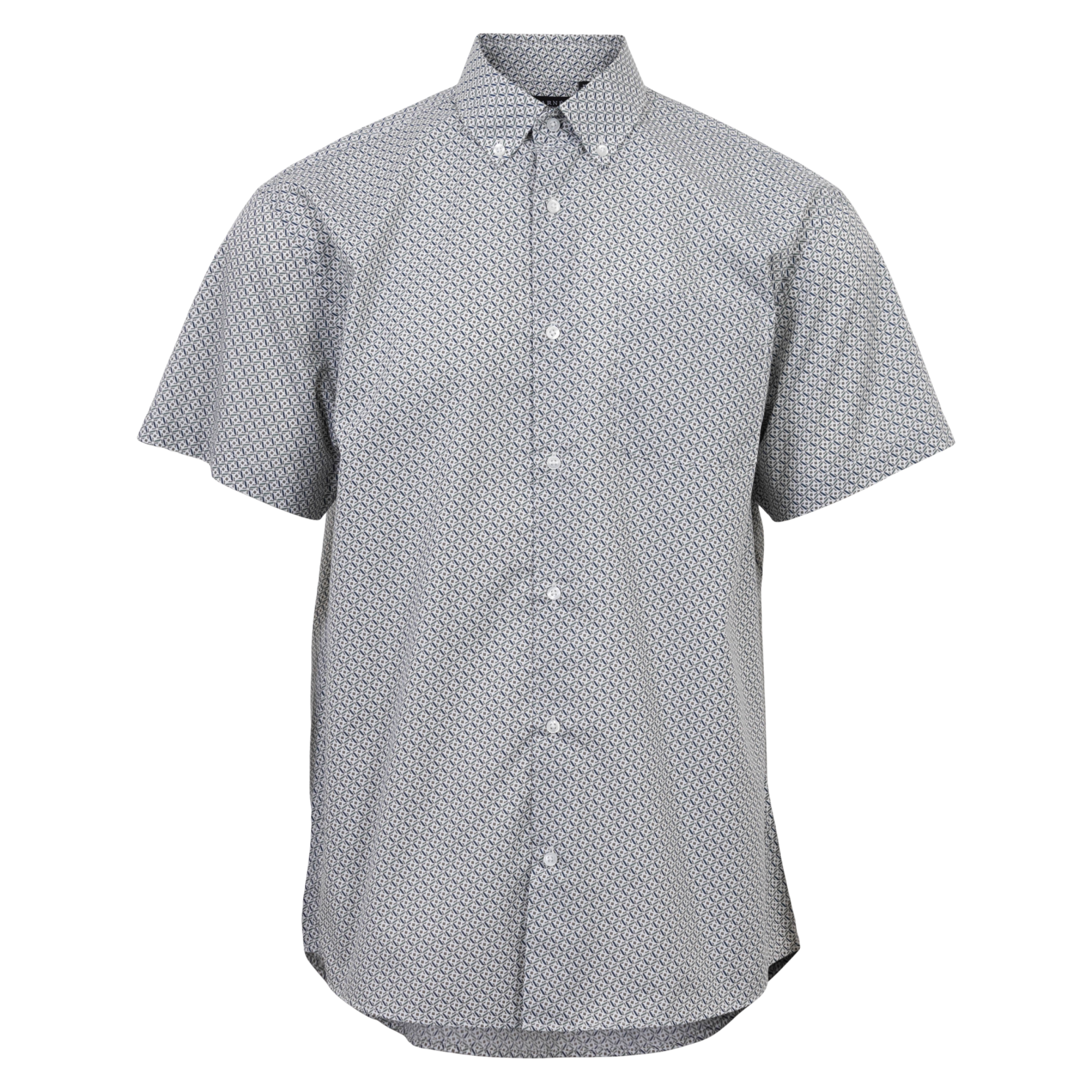 Carnt Ash Herre Kortærmet Skjorte Plus Size Grey Aop 6xl GREY AOP  6XL