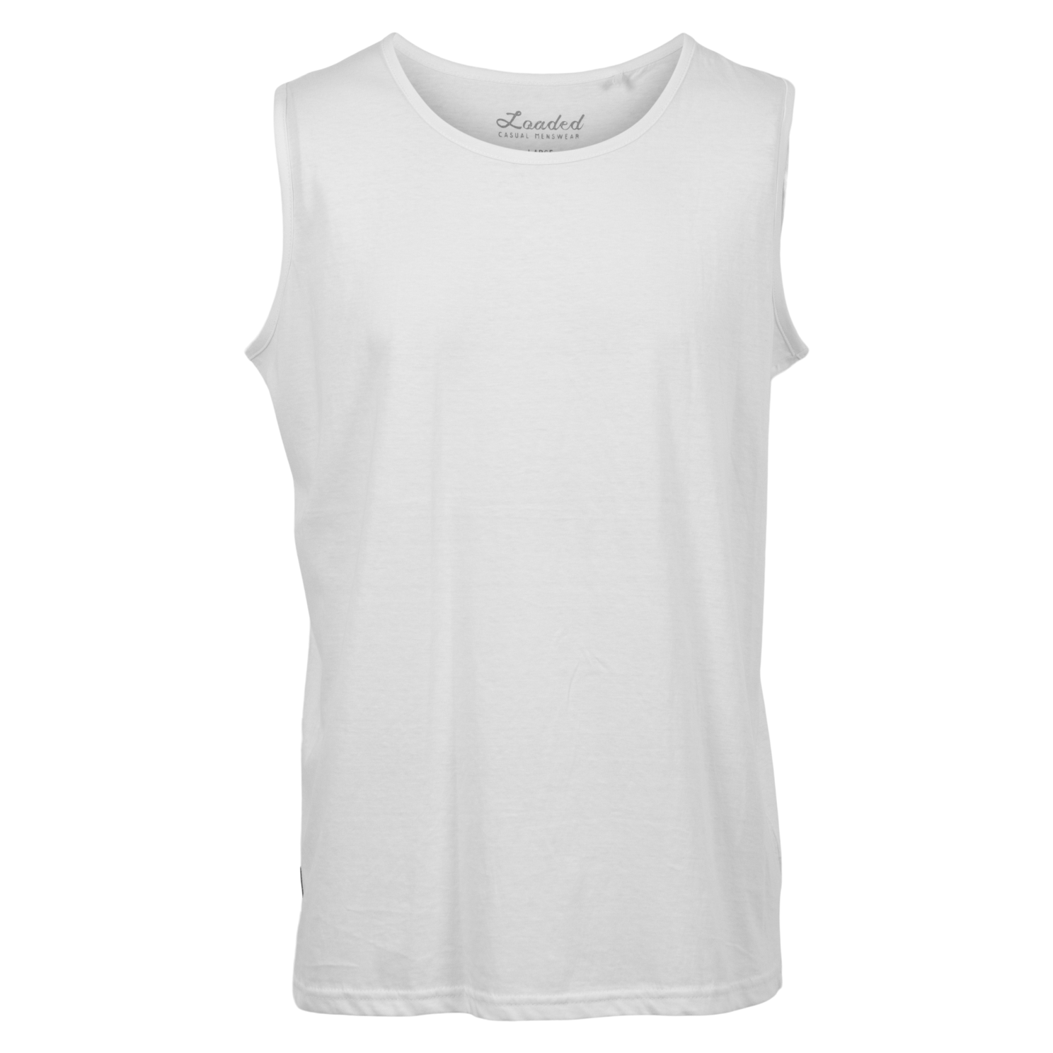 Loaded Belfast Herre Tanktop Plus Size White 6xl Hvid  6XL