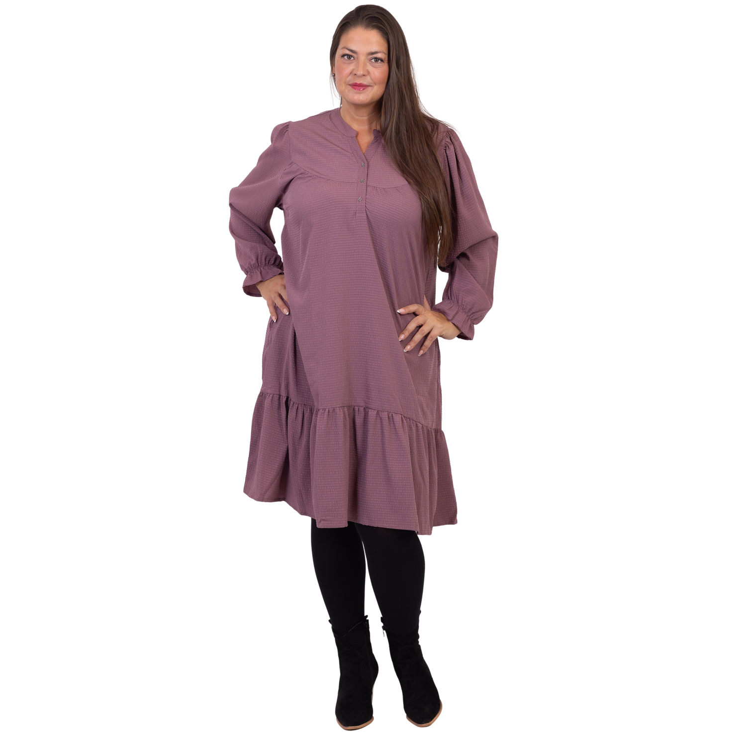 Zbyz Dame Kjole Plus Size Plum Plum  54/56