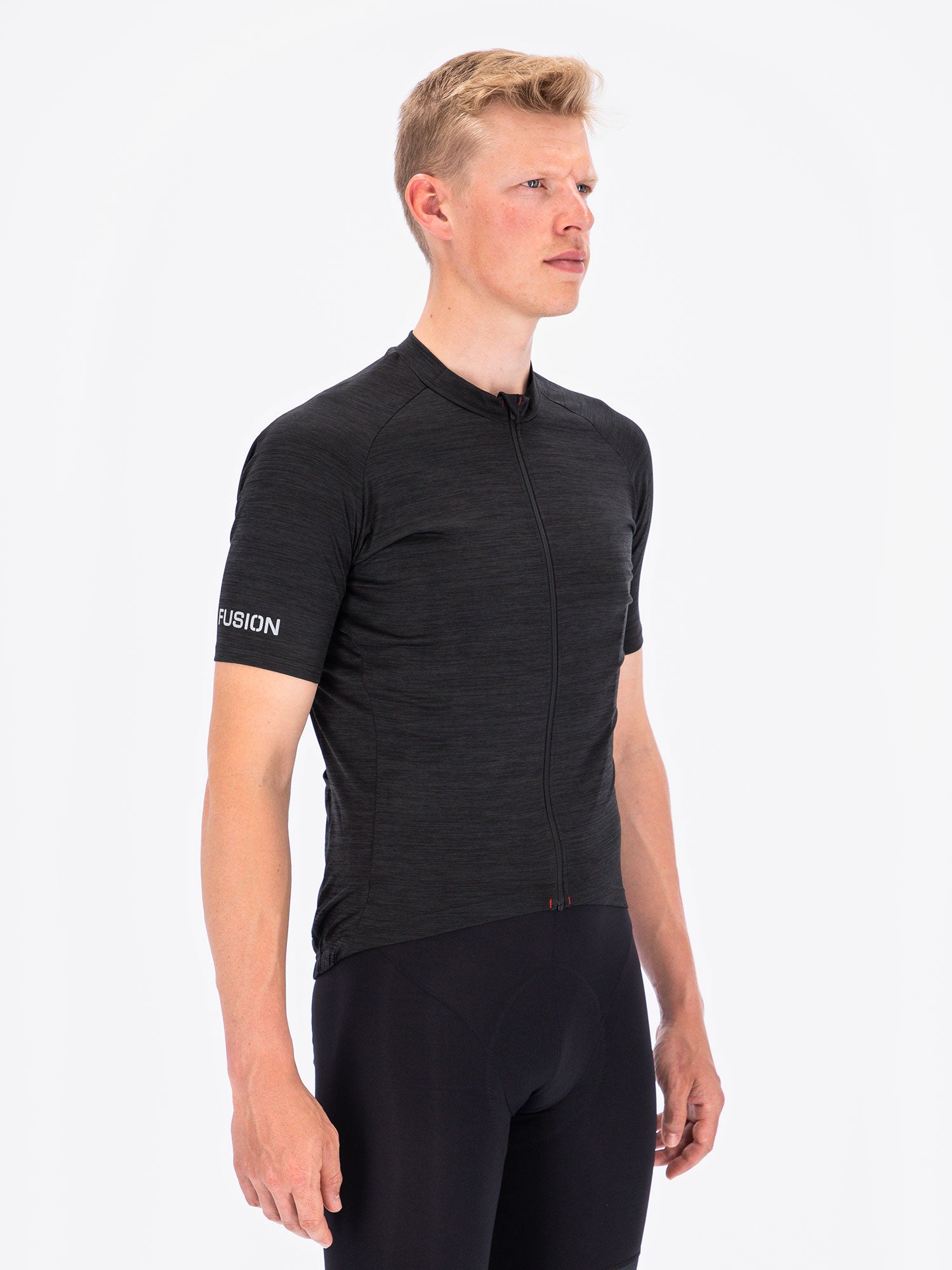 Fusion Cycling Jersey Black Xxxl Sort Unisex XXXL