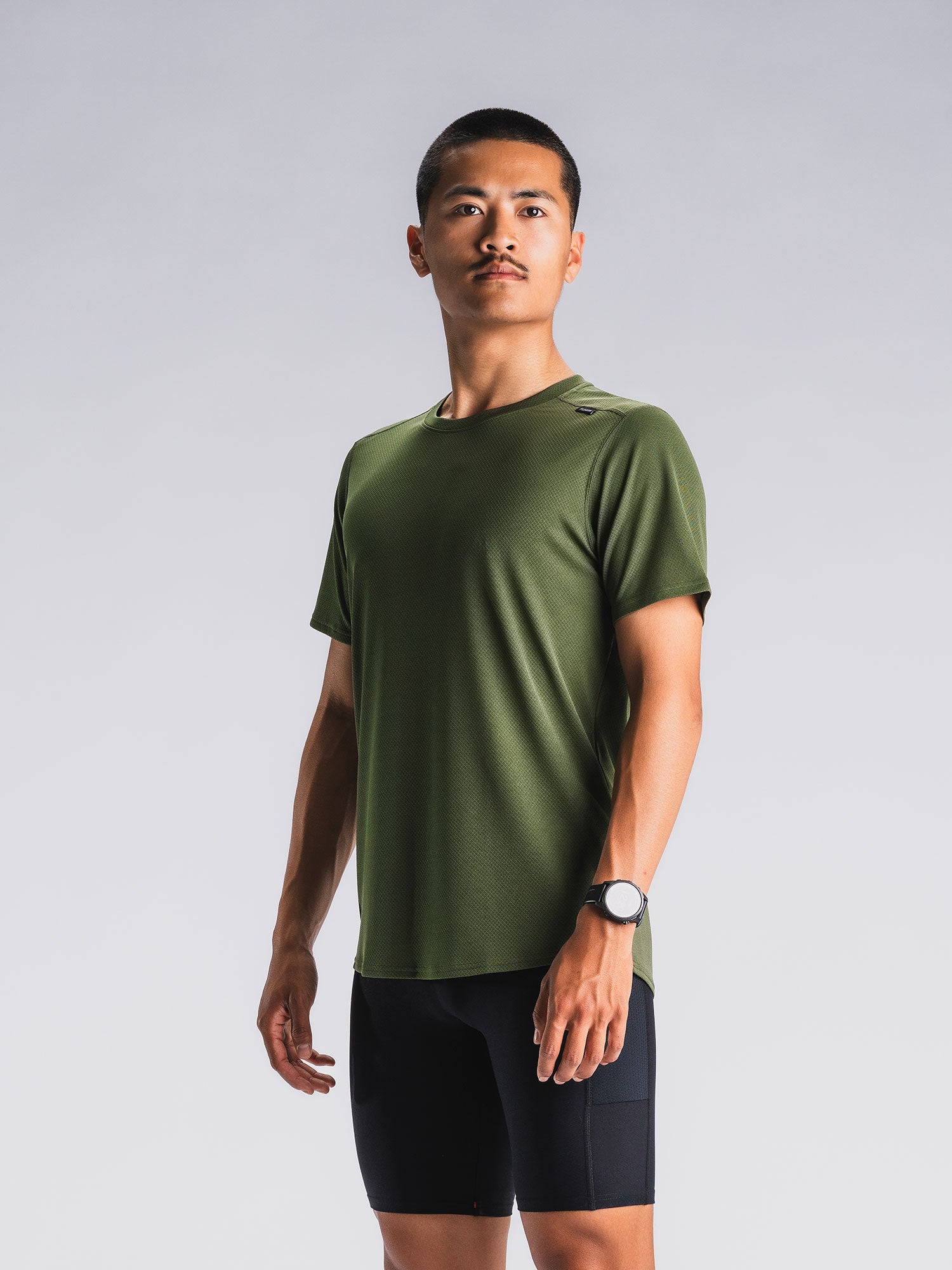 Fusion Mens Tempo One Run Shirt Green Xxxl Grøn Male XXXL