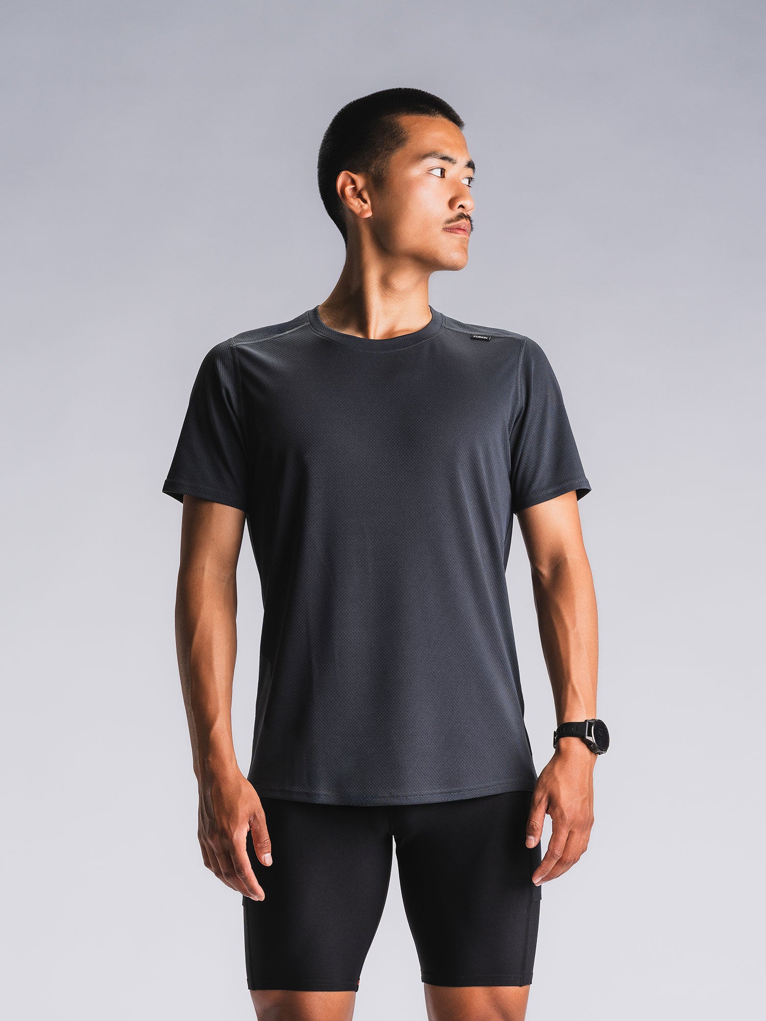 Fusion Mens Tempo One Run Shirt Grey Xxxl Grey Male XXXL