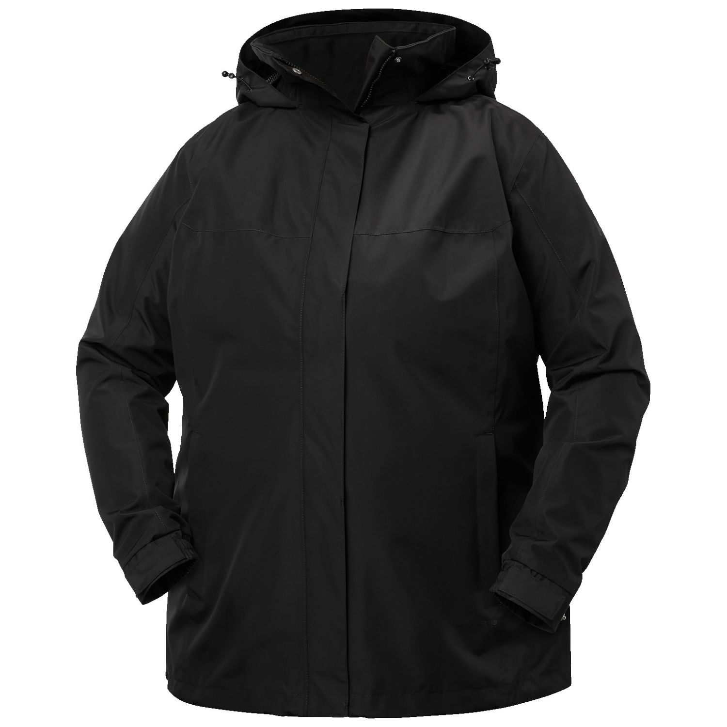 Helly Hansen Aden Plus Regnjakke Dame Plus Size Sort Sort Female 1X