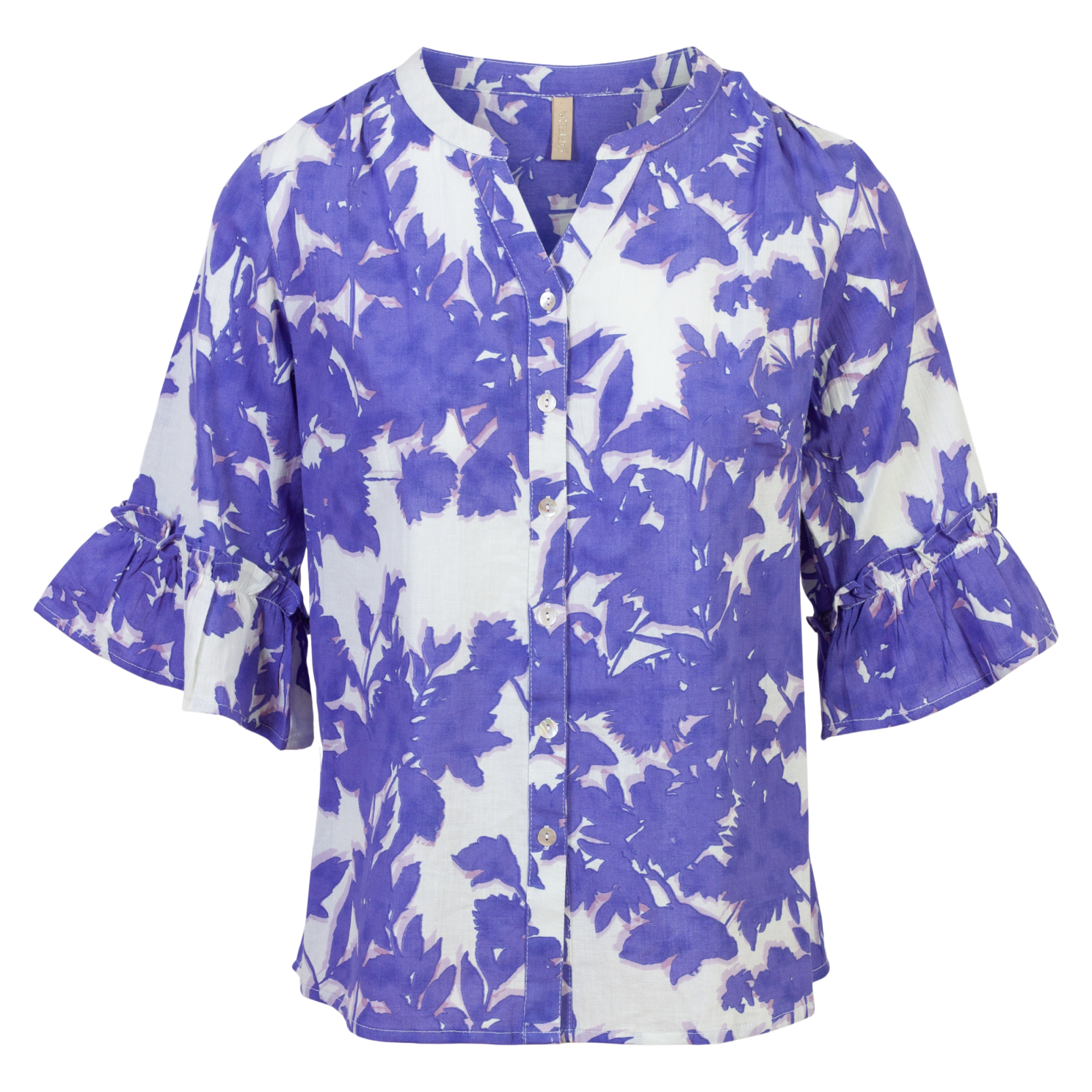 Cassiopeia Dame Skjorte Plus Size Purple Combi Lilla  S