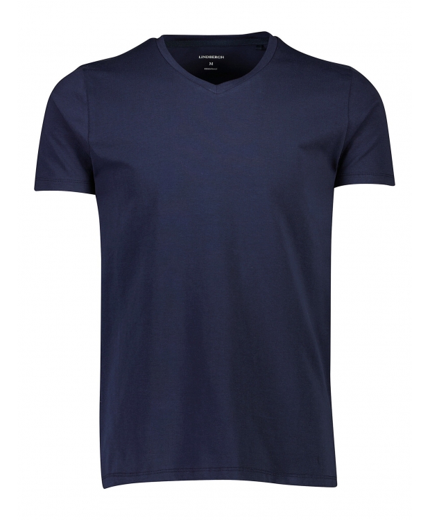 Lindbergh Navy Shirt Med Hals Xxxl Navy  XS