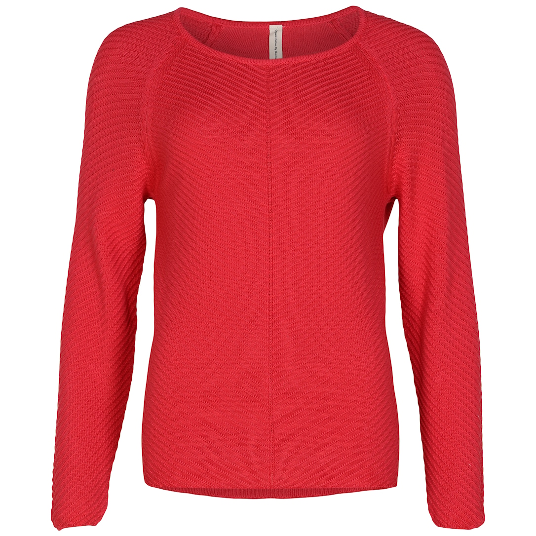 Skovhuus Kvinde Emma Strikbluse Lollipop Red Xxxl Lollipop Red Female XXXL