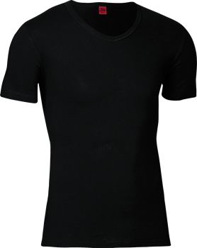 Jbs Black White Hals Herret Shirt Sort Str Large Sort Mand 2XL