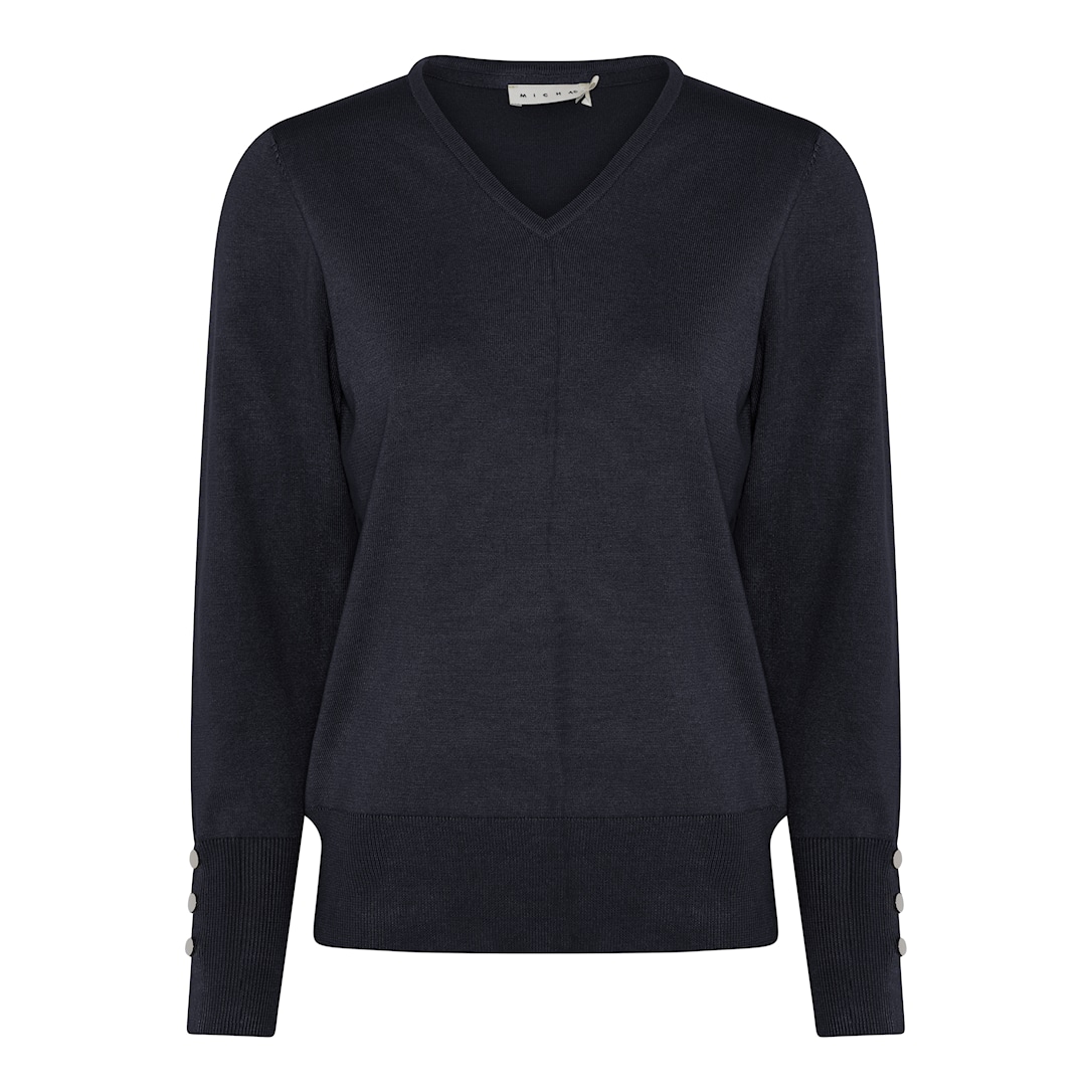 Micha Efterårs Viscose Strik Navy Xxxl