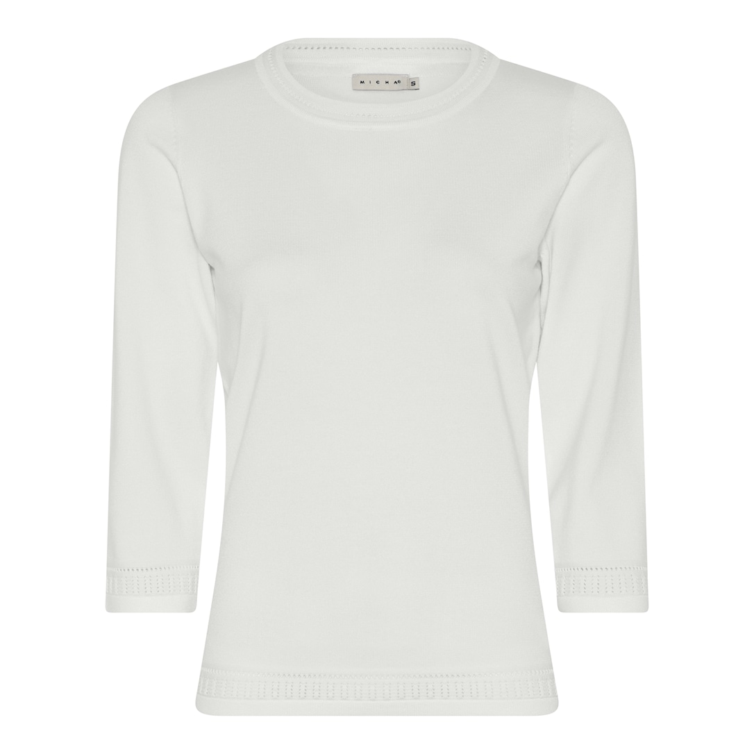 Micha Viscose Strik Offwhite Xxxl Hvid