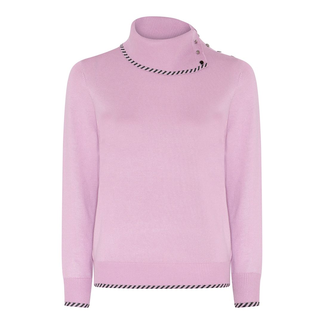 Micha Viscose Strik Kant Rosa Xxxl Rosa