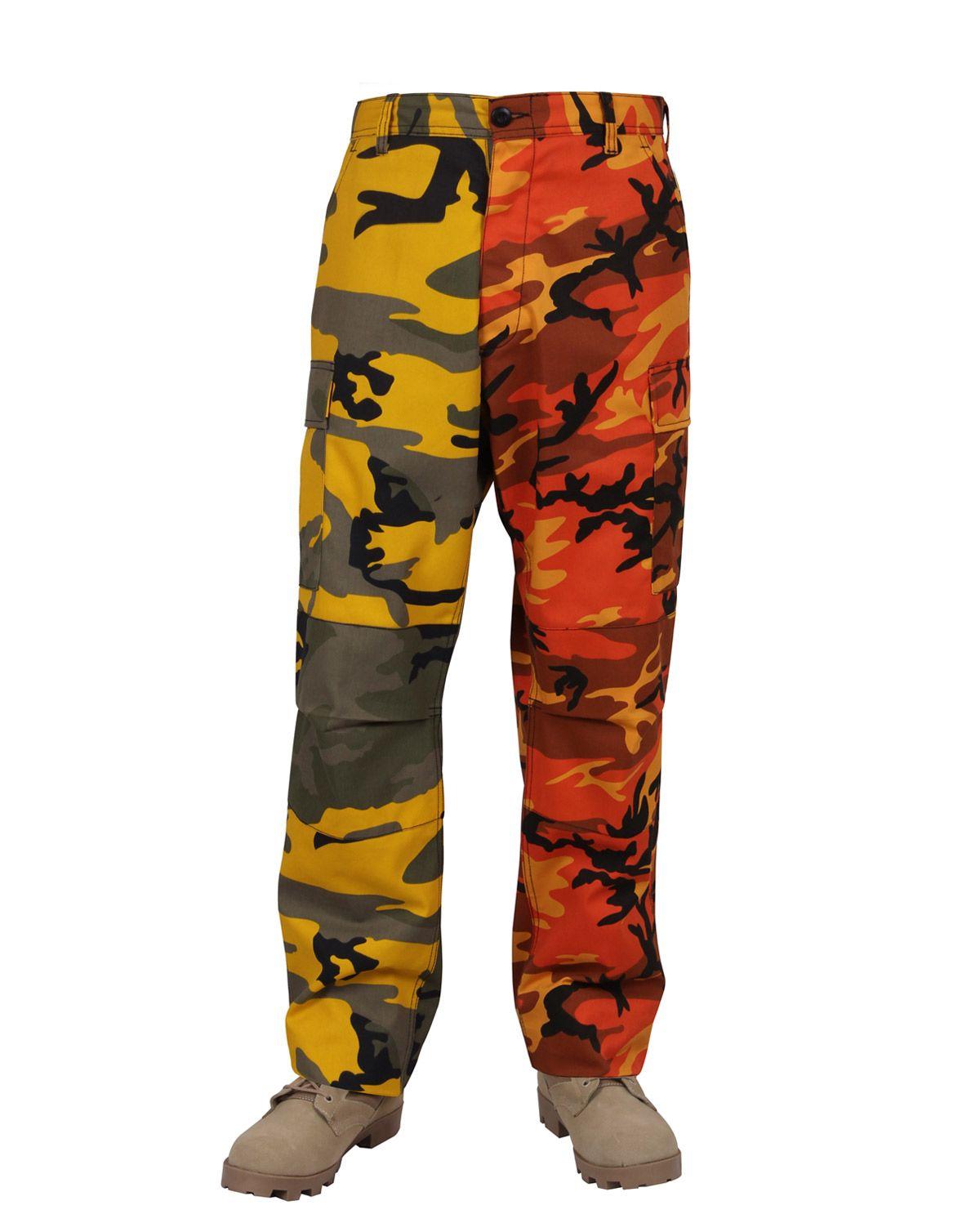 Rothco Bdu Bukser Two Tone Gul Orange Camo Large Gul Herre X-Large / 35"-4