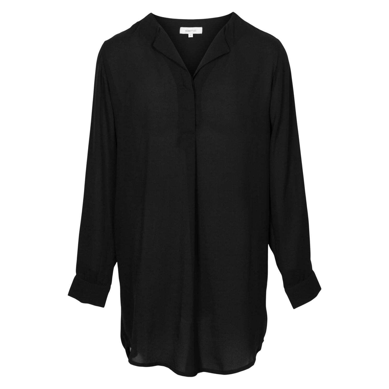 Steenholt Clara Dame Kjole Plus Size Jet Black Sort  54