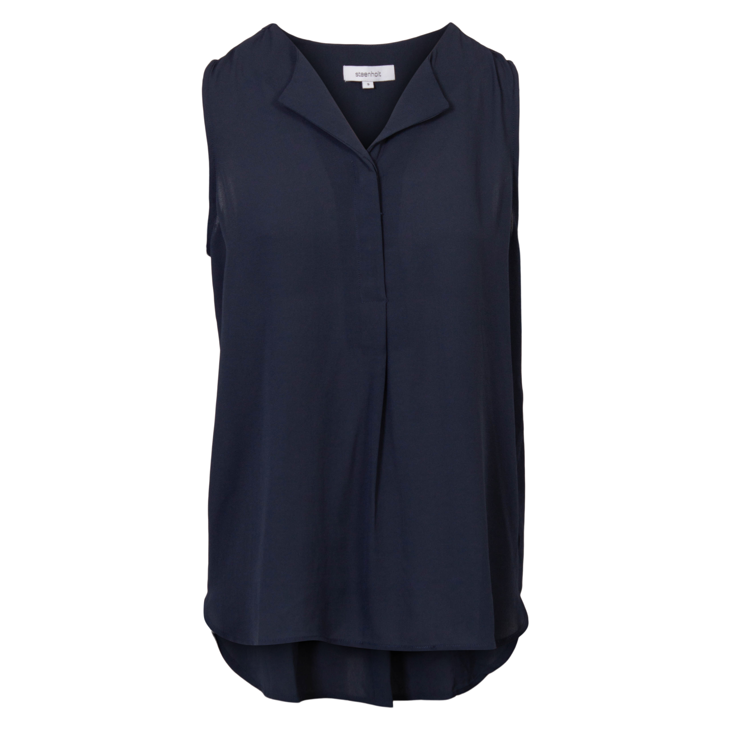 Steenholt Clara Dame Top Plus Size Navy Navy  52