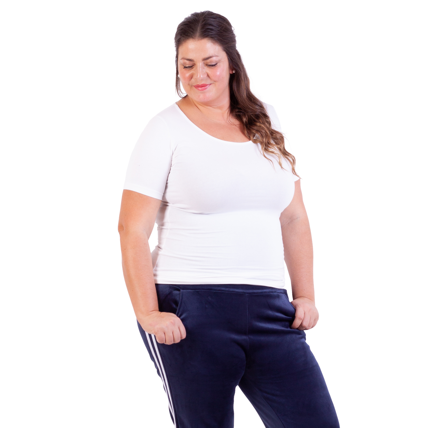 Steenholt Harmony Dame Shirt Plus Size White Hvid  54