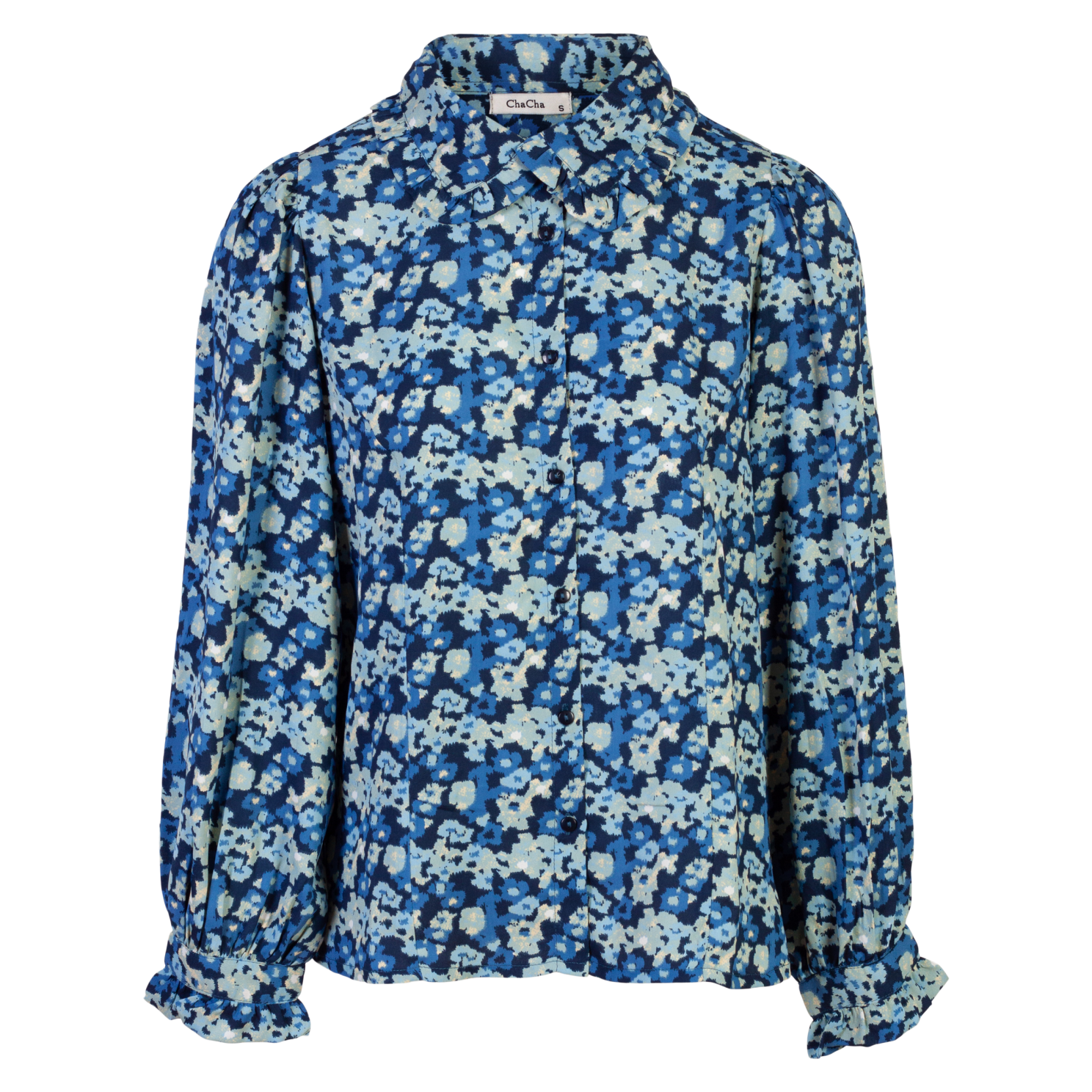 Zbyz Dame Skjorte Plus Size Blue Print Blue Print  42/44
