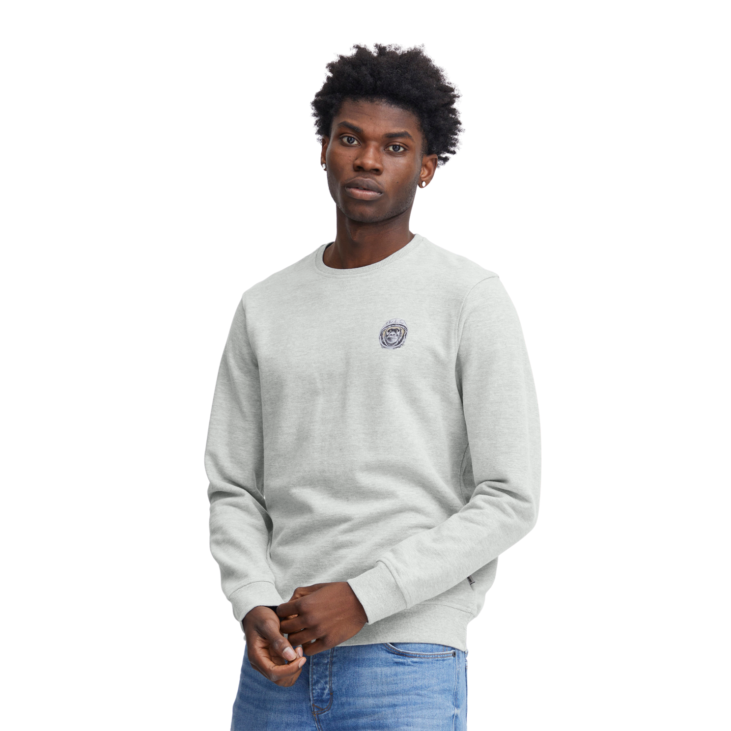Blend Herre Sweatee Shirt Stone Mix Stone Mix  4xl