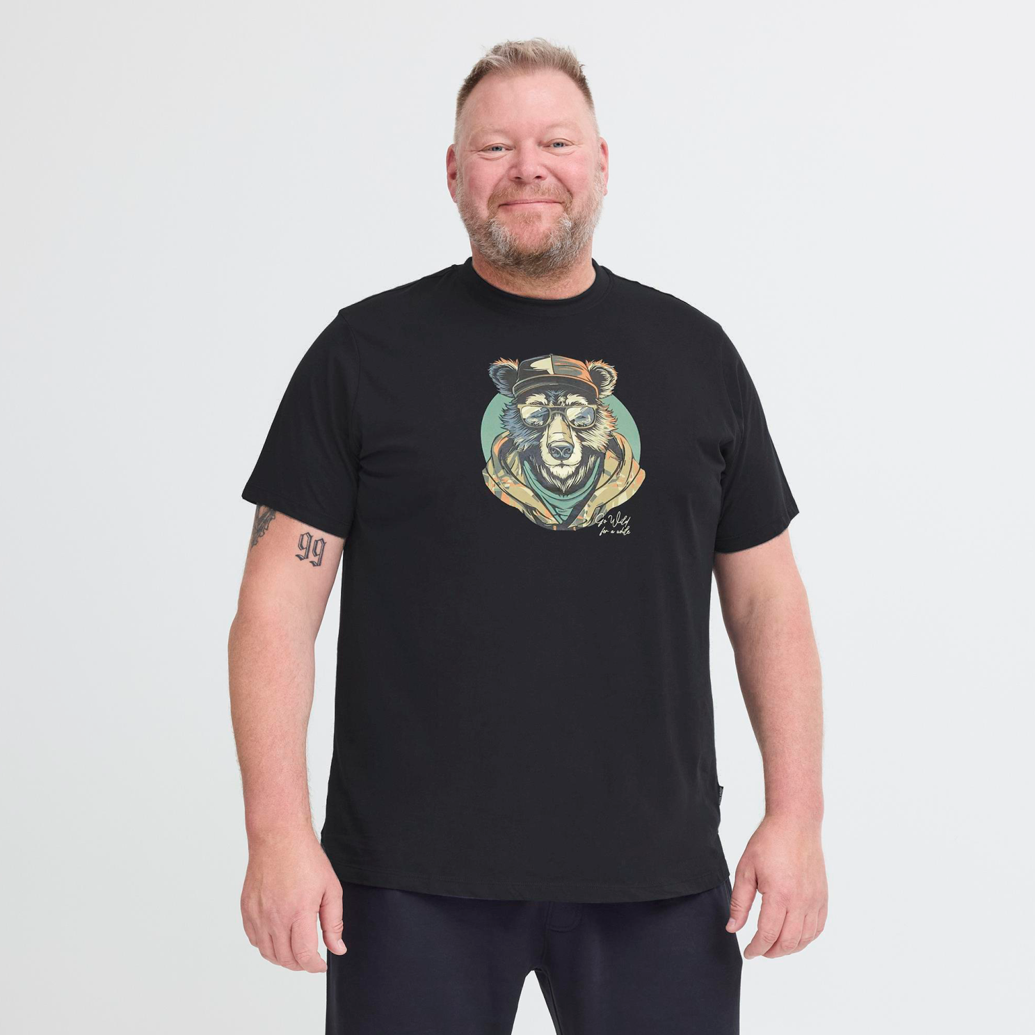 Blend Bhkiam Herre Shirt Black 5xl Sort  5XL