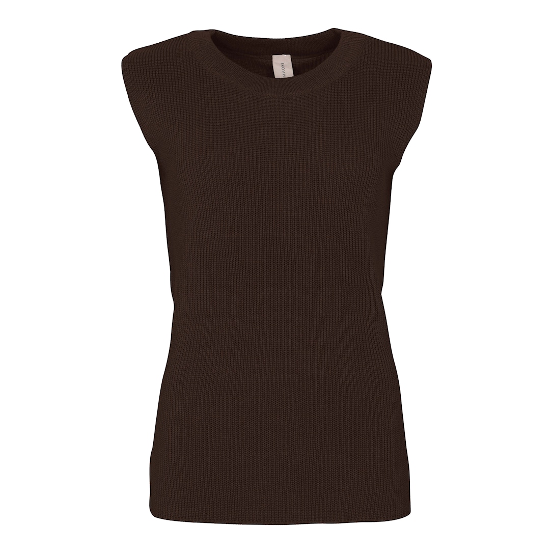 Skovhuus Kvinde Amelia Vest Chocolate Brown Xxxl Chocolate Brown Female XXXL