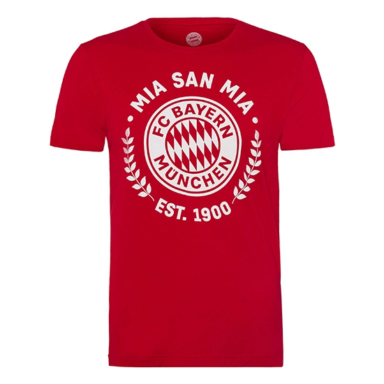 Bayern Munchen Shirt Est 1900 Large Rød
