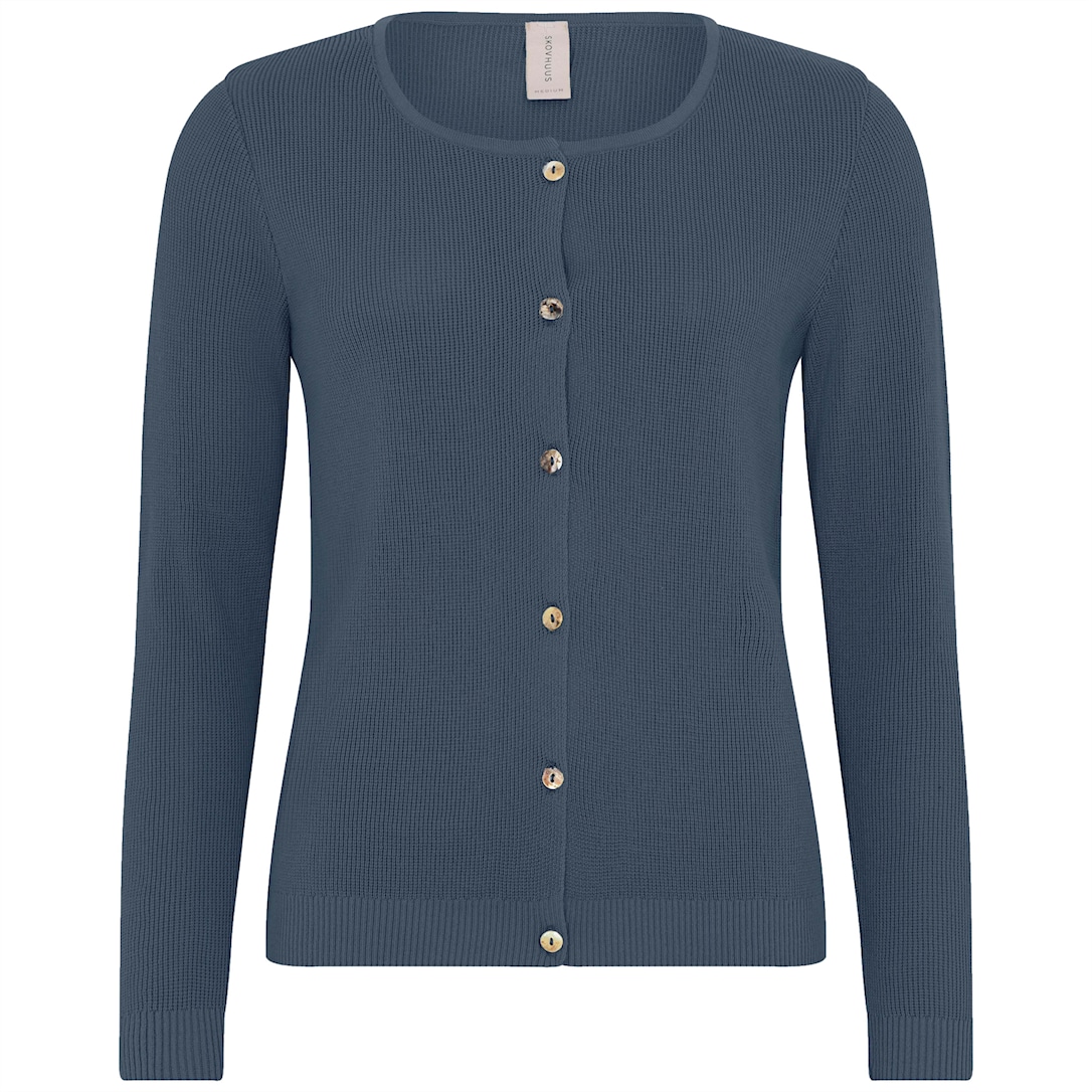 Skovhuus Kvinde Malene Cardigan Indigo Blue Xxxl Indigo Blue Female XXXL