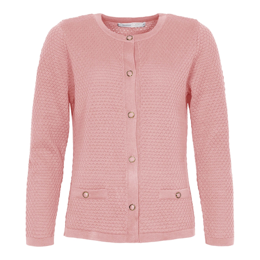 Skovhuus Kvinde Alba Cardigan Geranium Pink Xxxl Pink Female XXXL